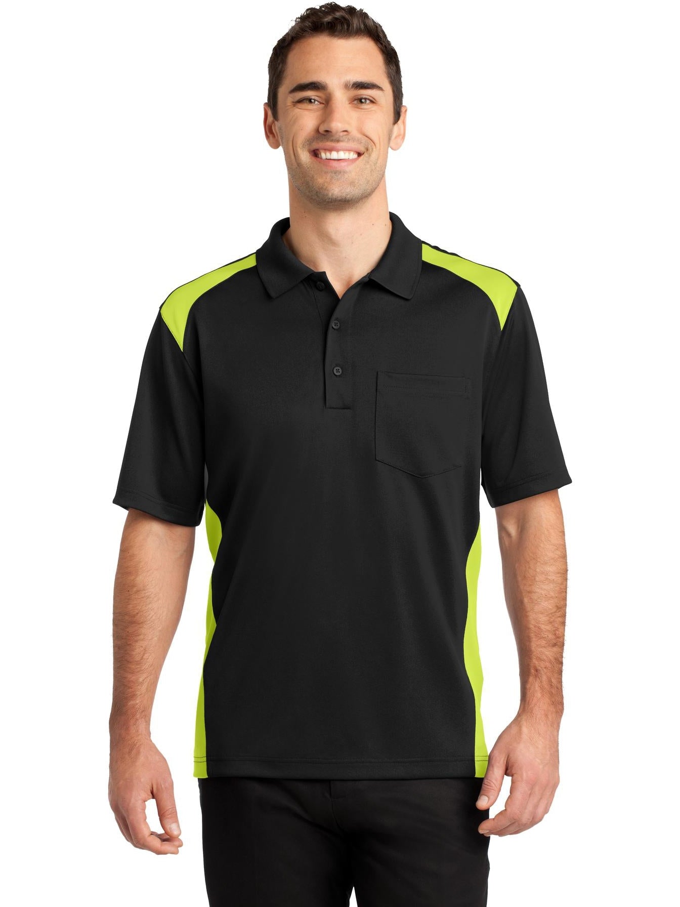 no-logo CornerStone Snag-Proof Colorblock Pocket Polo-Regular-Cornerstone-Thread Logic