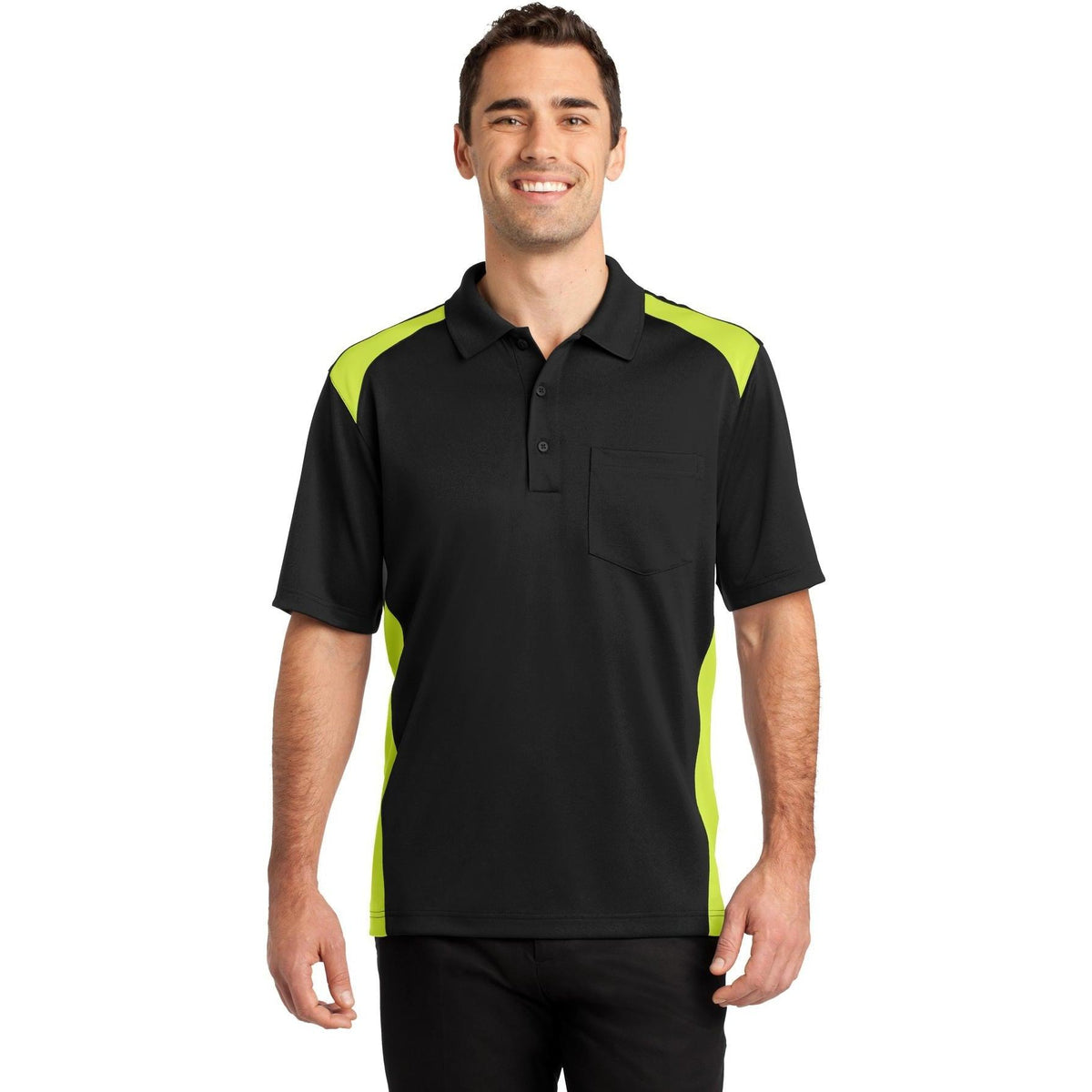 no-logo CornerStone Snag-Proof Colorblock Pocket Polo-Regular-Cornerstone-Thread Logic