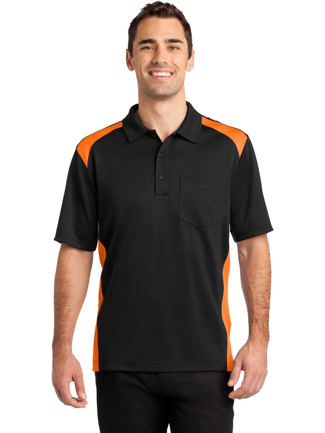 no-logo CornerStone Snag-Proof Colorblock Pocket Polo-Regular-Cornerstone-Thread Logic