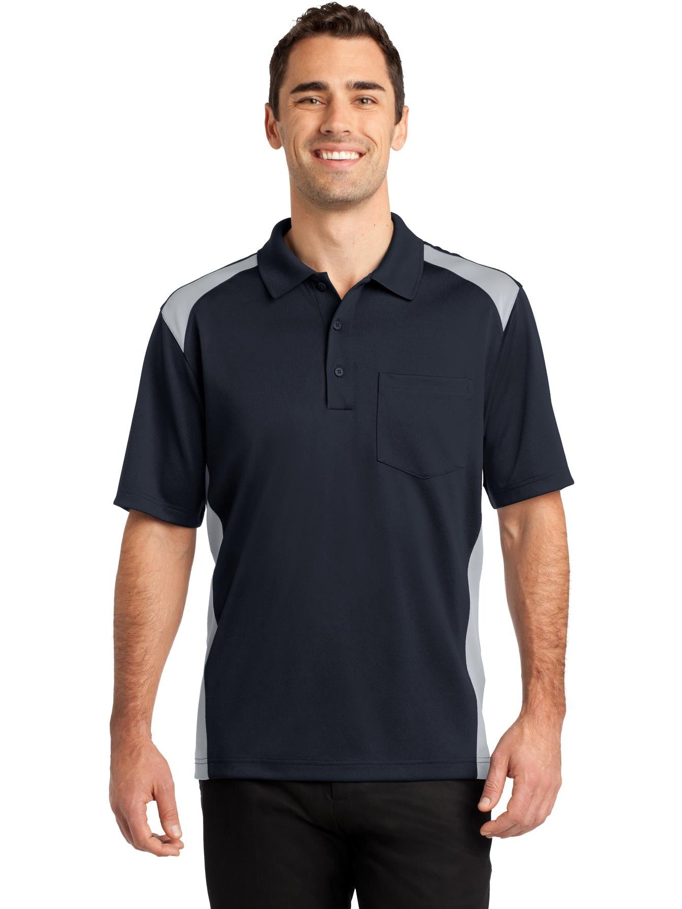 no-logo CornerStone Snag-Proof Colorblock Pocket Polo-Regular-Cornerstone-Thread Logic