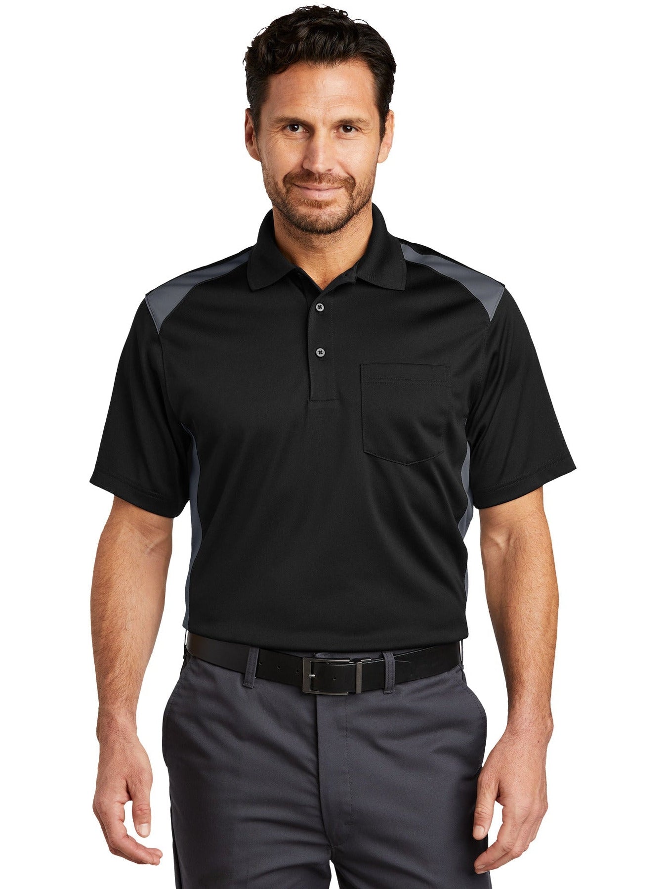 no-logo CornerStone Snag-Proof Colorblock Pocket Polo-Regular-Cornerstone-Thread Logic