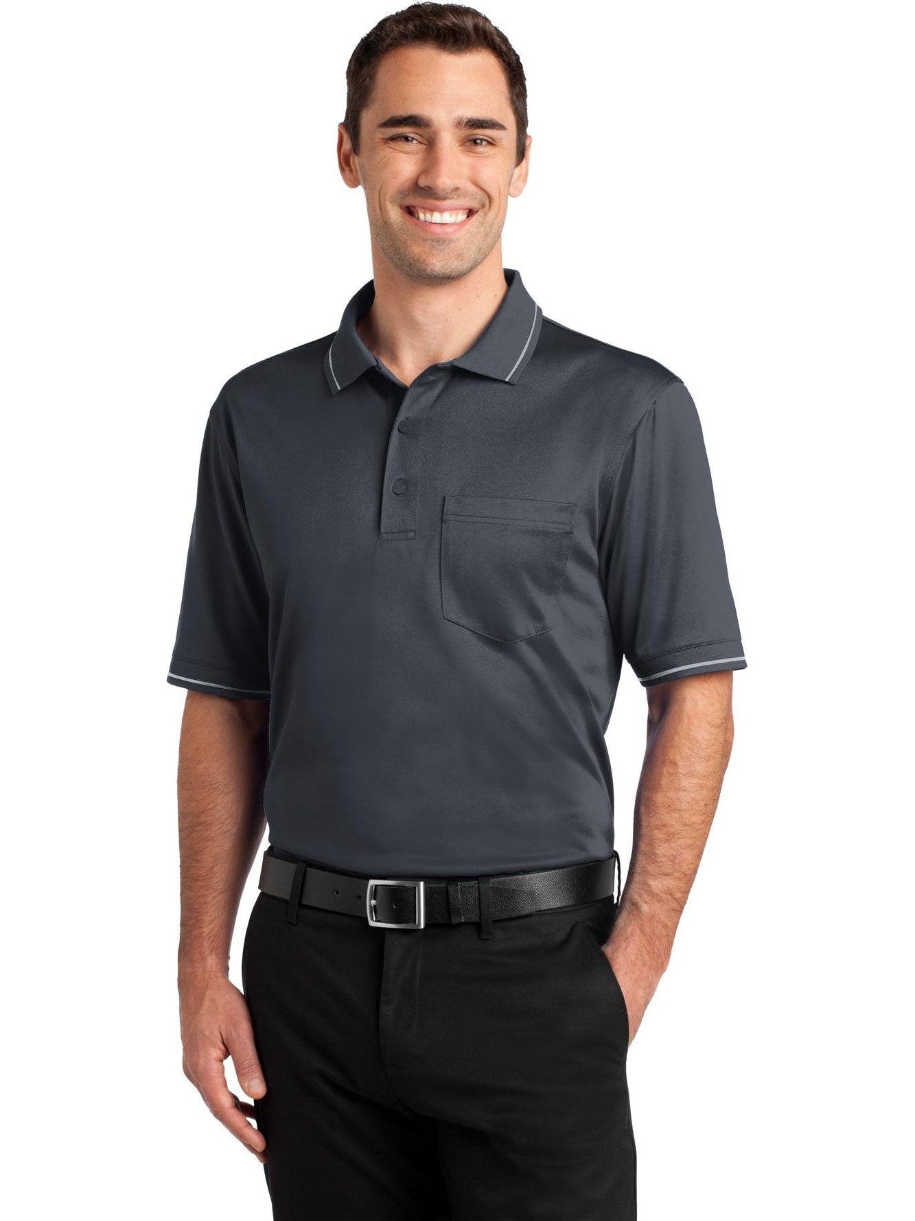 no-logo CornerStone Snag-Proof Tipped Pocket Polo-Regular-Cornerstone-Thread Logic