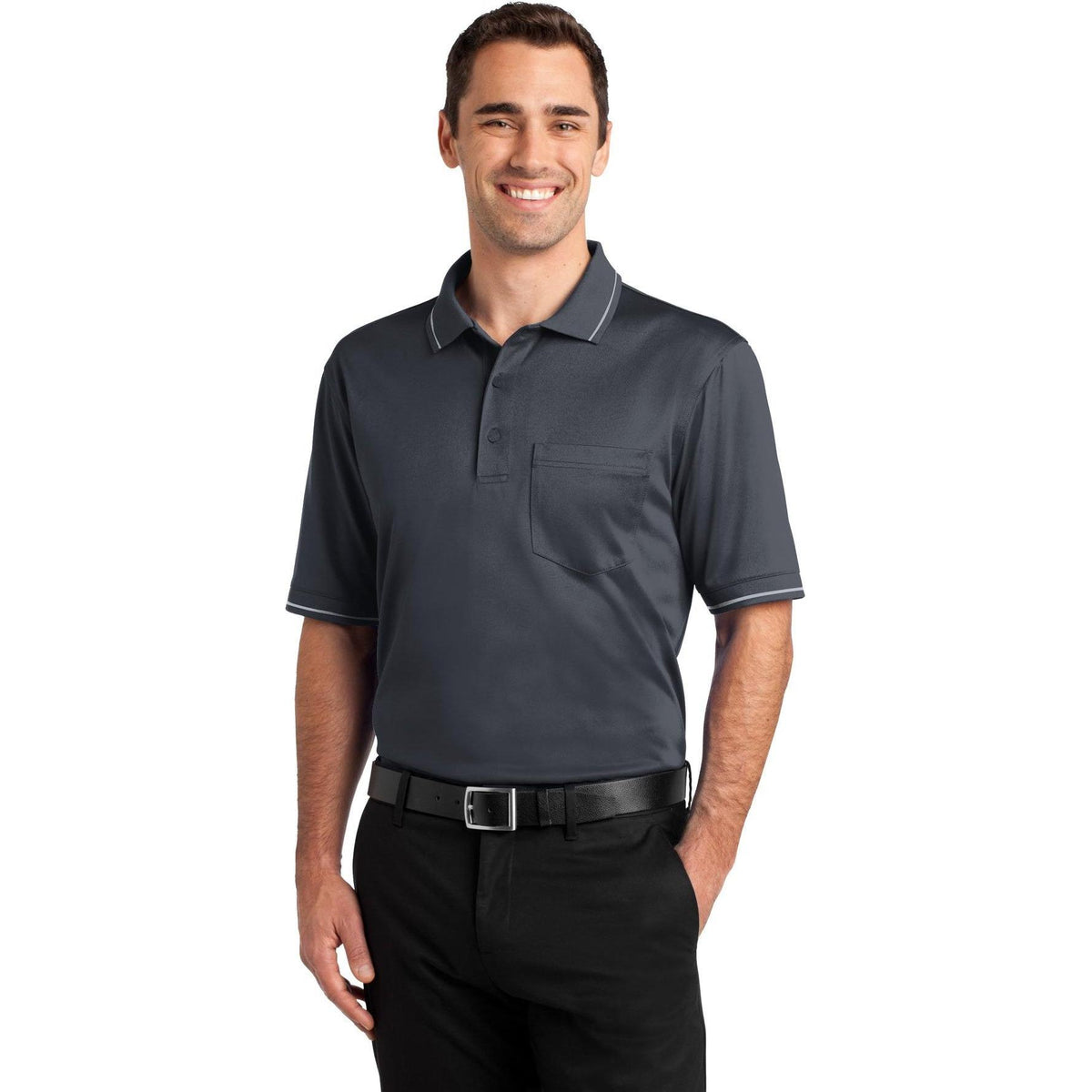 no-logo CornerStone Snag-Proof Tipped Pocket Polo-Regular-Cornerstone-Thread Logic