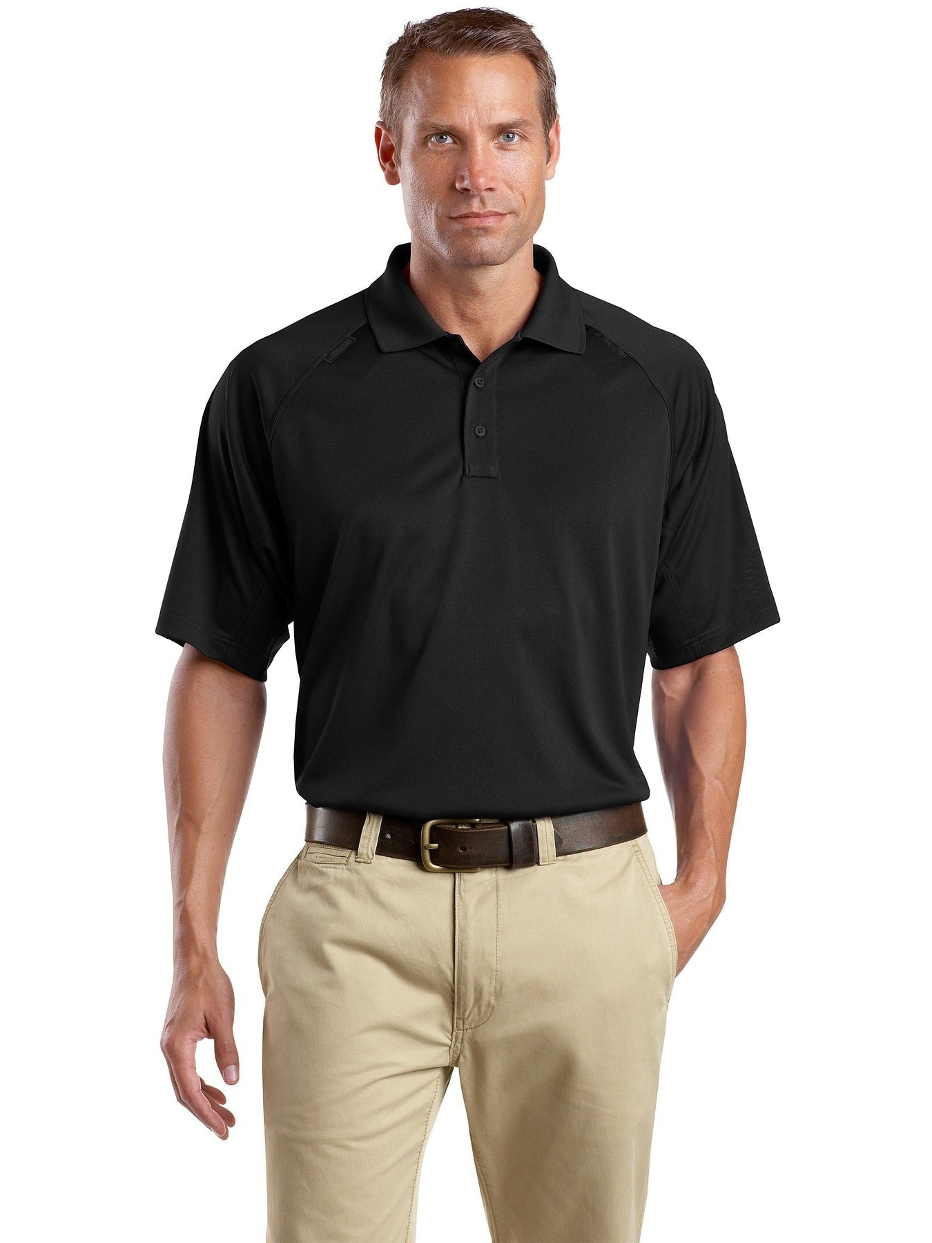 CornerStone Tall Select Snag-Proof Tactical Polo-Regular-Cornerstone-Black-LT-Thread Logic