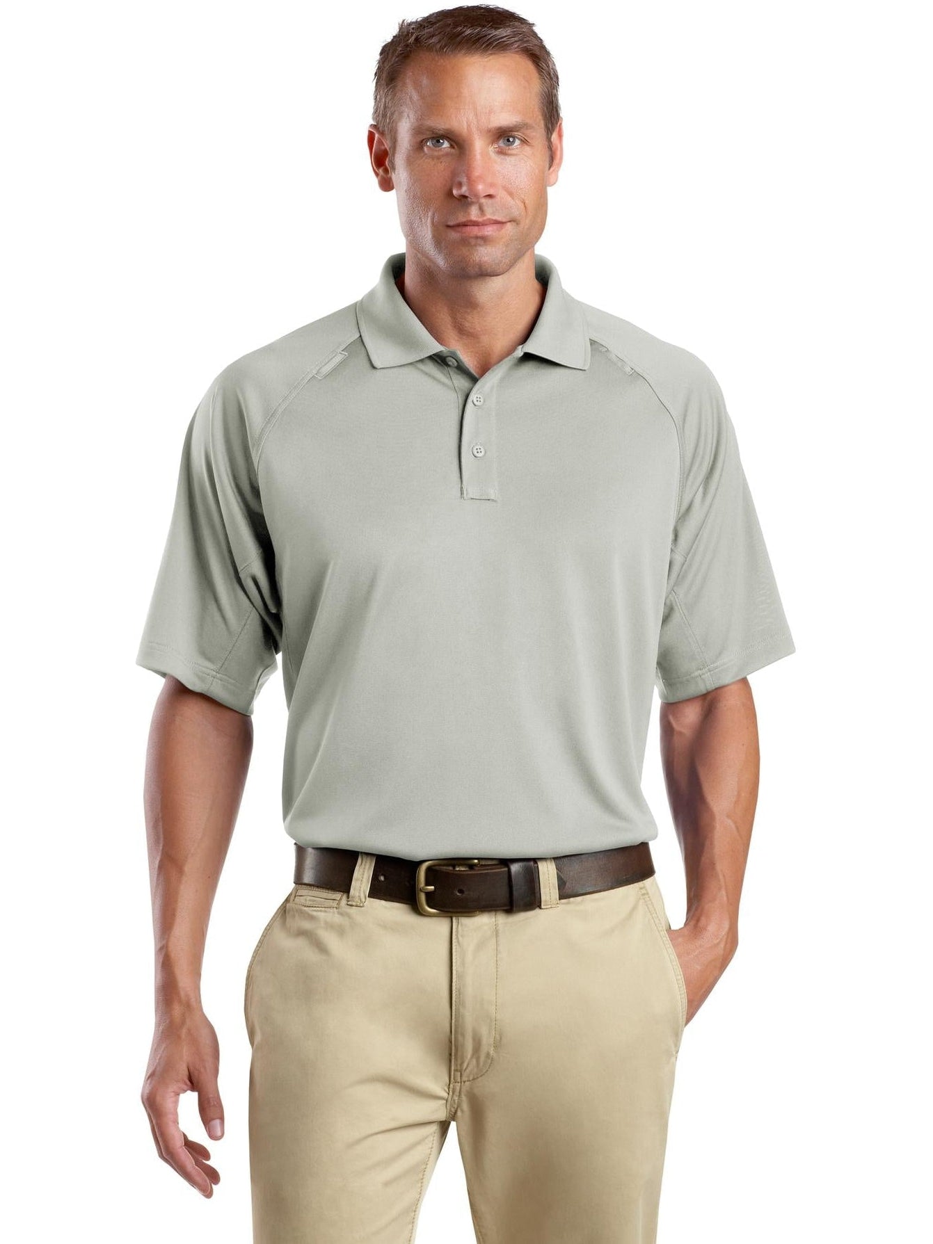 CornerStone Tall Select Snag-Proof Tactical Polo-Regular-Cornerstone-Light Grey-LT-Thread Logic