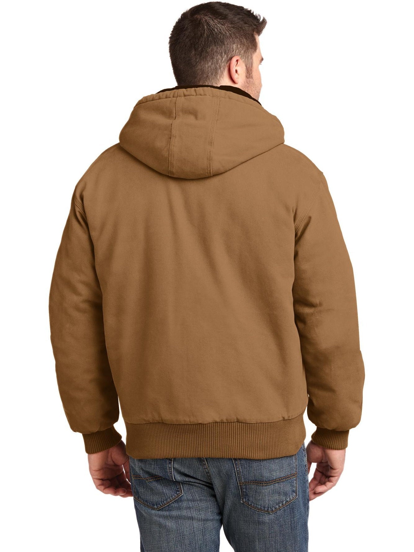 no-logo CornerStone Washed Duck Cloth Insulated Hooded Work Jacket-Regular-Cornerstone-Thread Logic