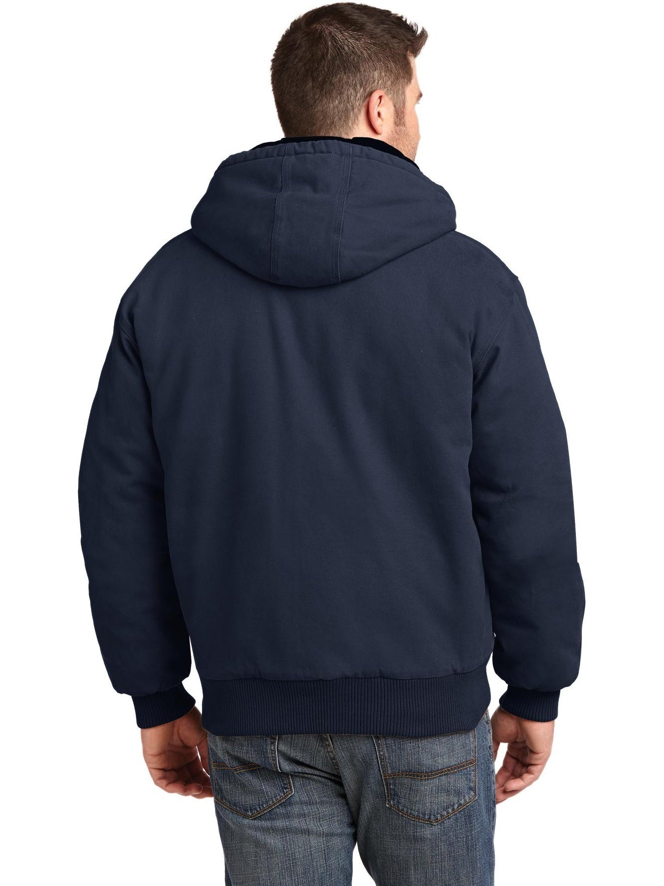 no-logo CornerStone Washed Duck Cloth Insulated Hooded Work Jacket-Regular-Cornerstone-Thread Logic