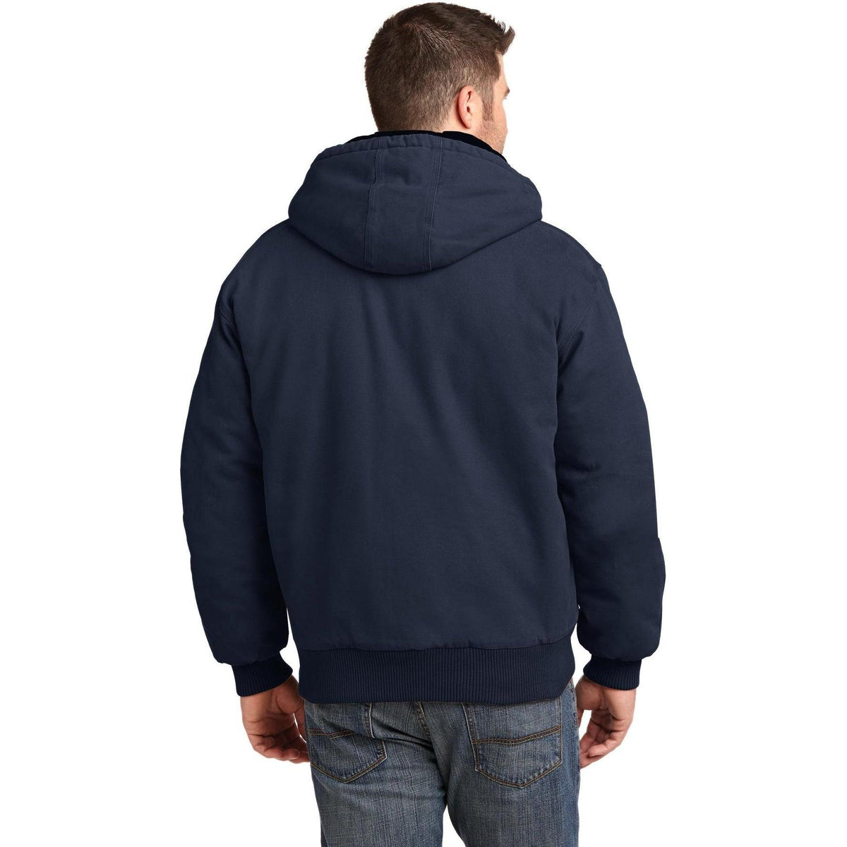 no-logo CornerStone Washed Duck Cloth Insulated Hooded Work Jacket-Regular-Cornerstone-Thread Logic