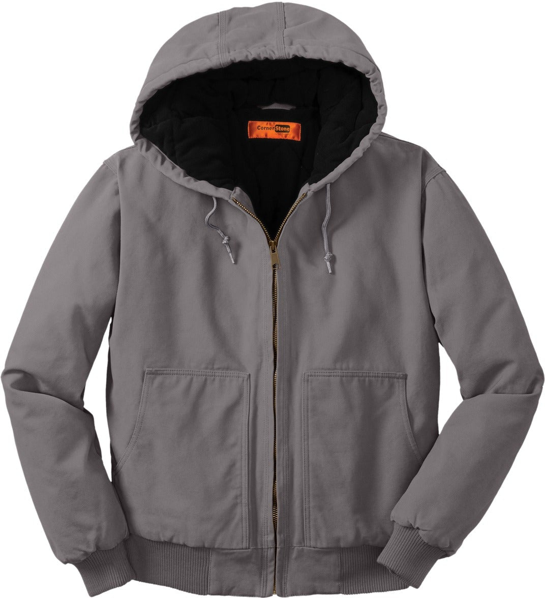 CornerStone Washed Duck Cloth Insulated Hooded Work Jacket