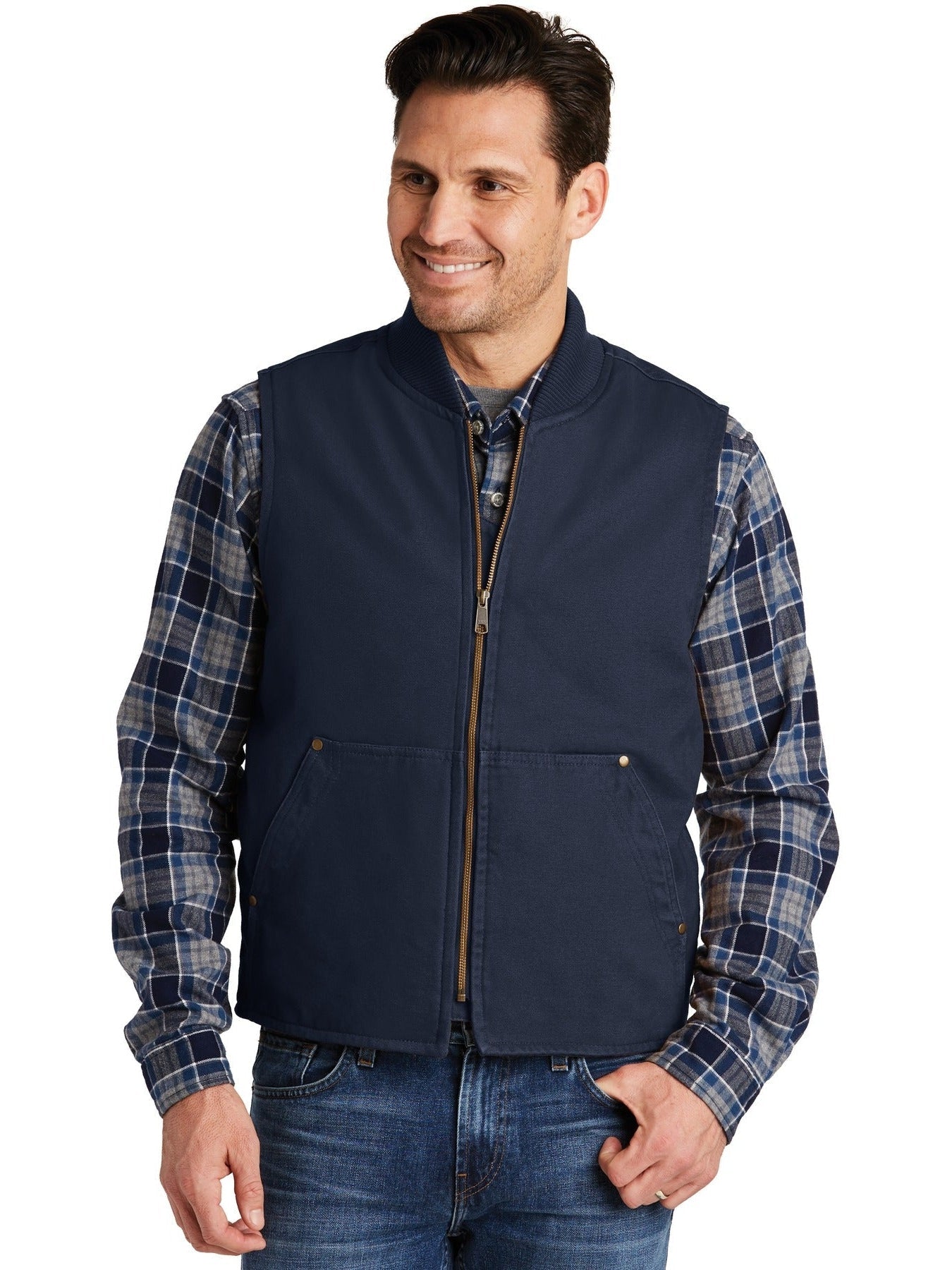 no-logo CornerStone Washed Duck Cloth Vest-Regular-Cornerstone-Thread Logic