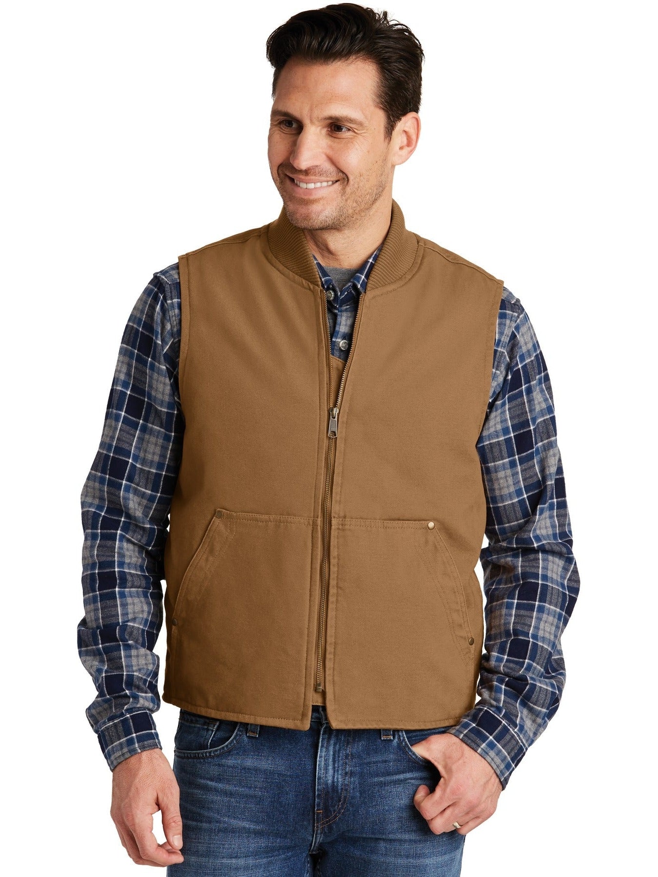 no-logo CornerStone Washed Duck Cloth Vest-Regular-Cornerstone-Thread Logic