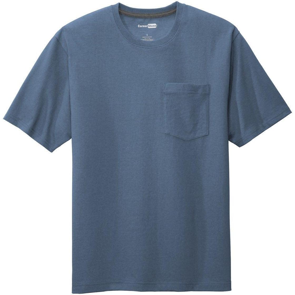 no-logo CornerStone Workwear Pocket Tee-Polos-Cornerstone-Regatta Blue-S-Thread Logic