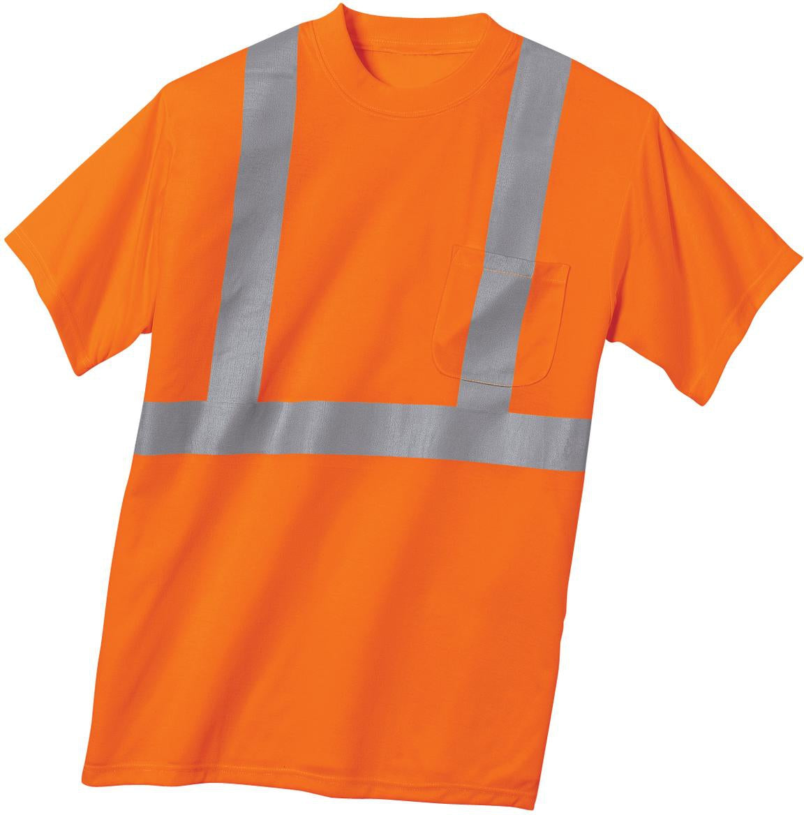 Cornerstone ANSI 107 Class 2 Safety T-Shirt-Regular-CornerStone-Safety Orange/Reflective-S-Thread Logic