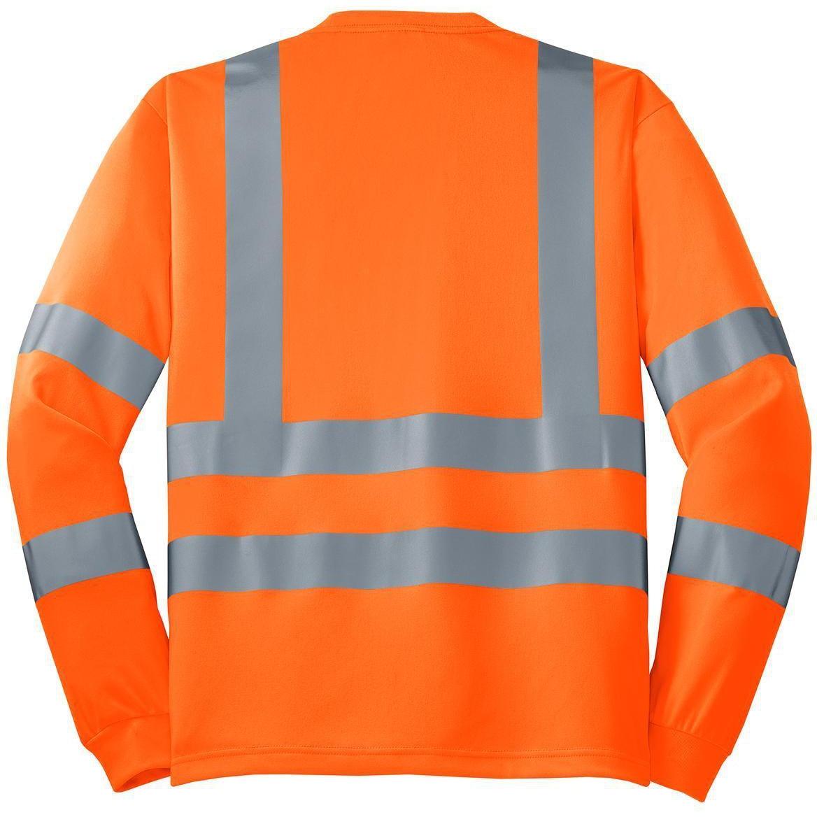 no-logo Cornerstone ANSI 107 Class 3 Long Sleeve Snag-Resistant Reflective T-Shirt-Regular-CornerStone-Thread Logic