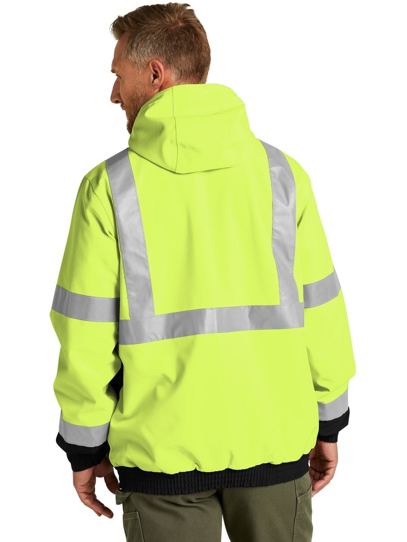 no-logo Cornerstone ANSI 107 Class 3 Waterproof Insulated Ripstop Bomber Jacket-Regular-CornerStone-Thread Logic