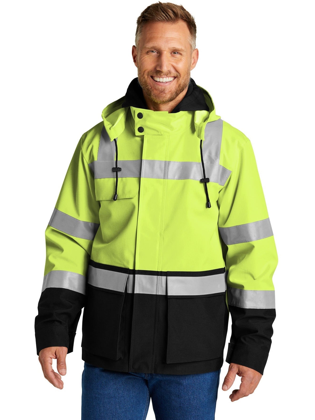 no-logo Cornerstone ANSI 107 Class 3 Waterproof Ripstop 3-In-1 Parka-Regular-CornerStone-Thread Logic