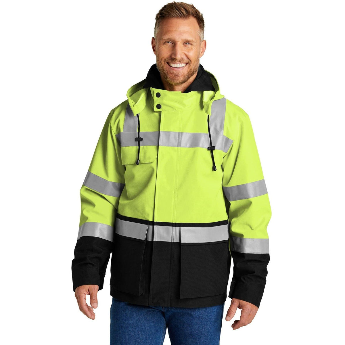 no-logo Cornerstone ANSI 107 Class 3 Waterproof Ripstop 3-In-1 Parka-Regular-CornerStone-Thread Logic