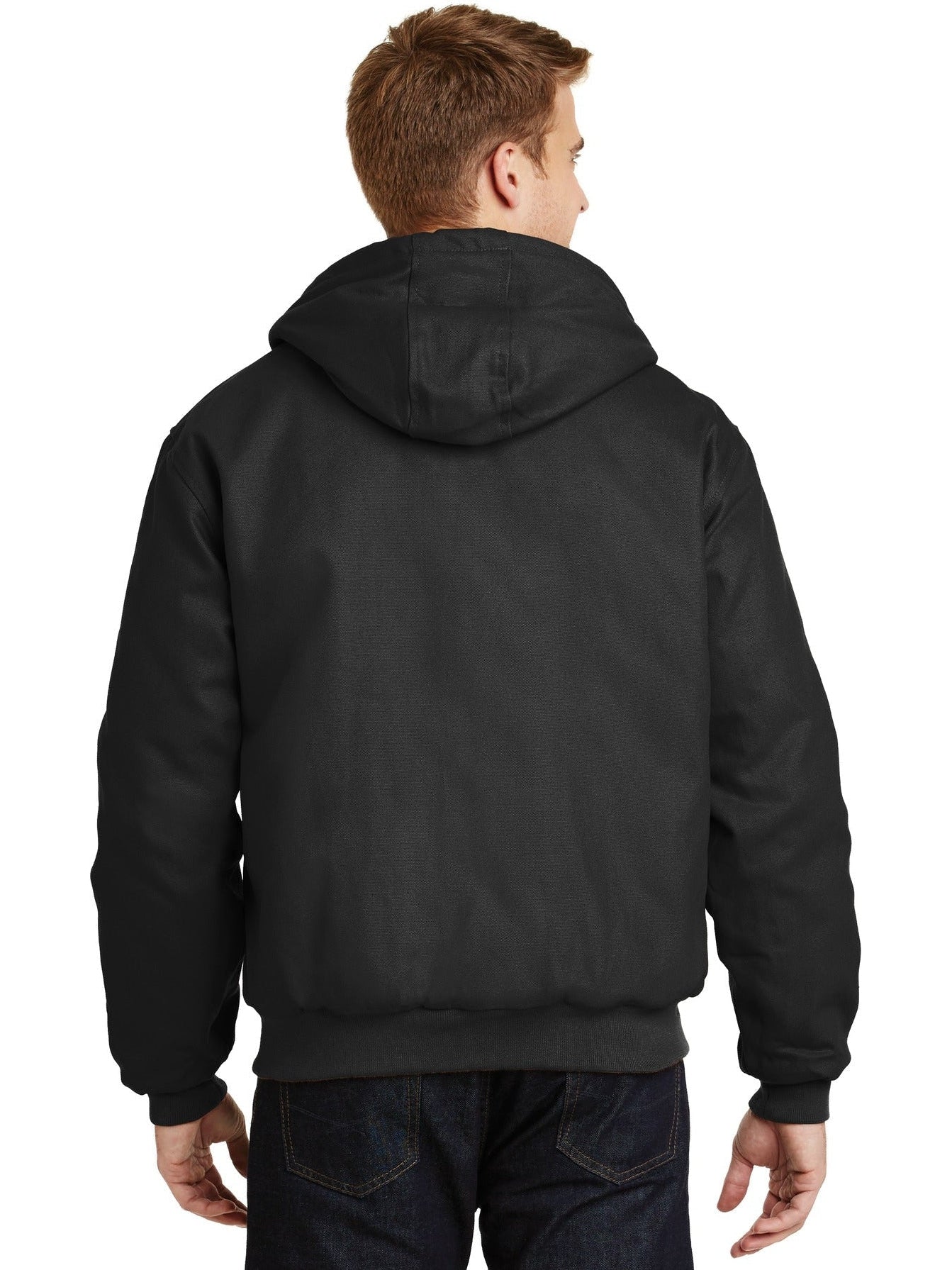 no-logo Cornerstone Duck Cloth Hooded Work Jacket-Regular-Cornerstone-Thread Logic