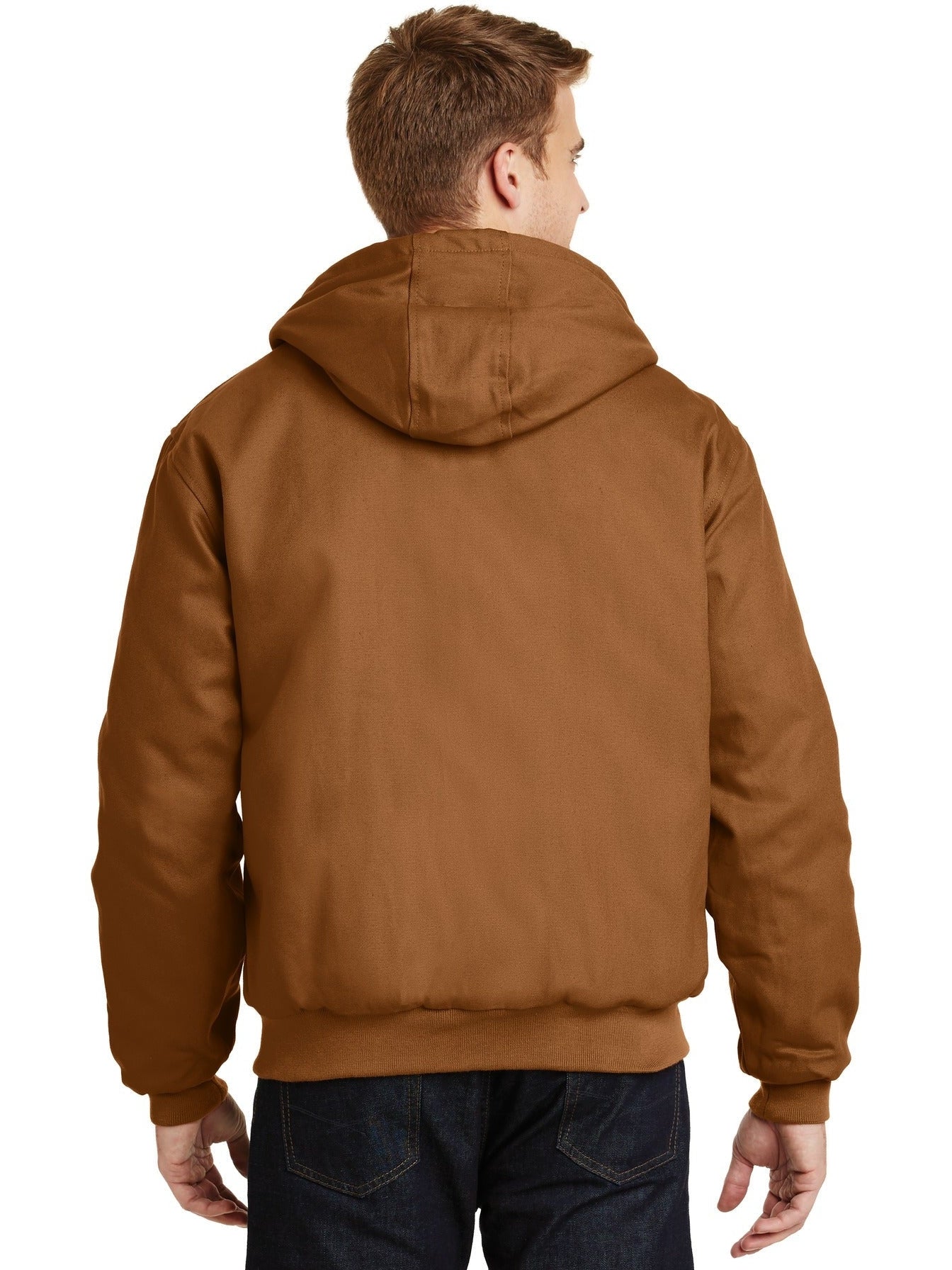 no-logo Cornerstone Duck Cloth Hooded Work Jacket-Regular-Cornerstone-Thread Logic