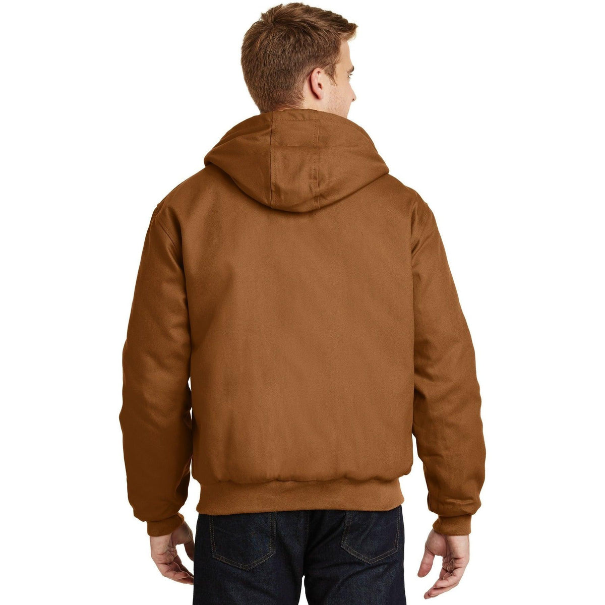 no-logo CornerStone Duck Cloth Hooded Work Jacket-Regular-Cornerstone-Thread Logic