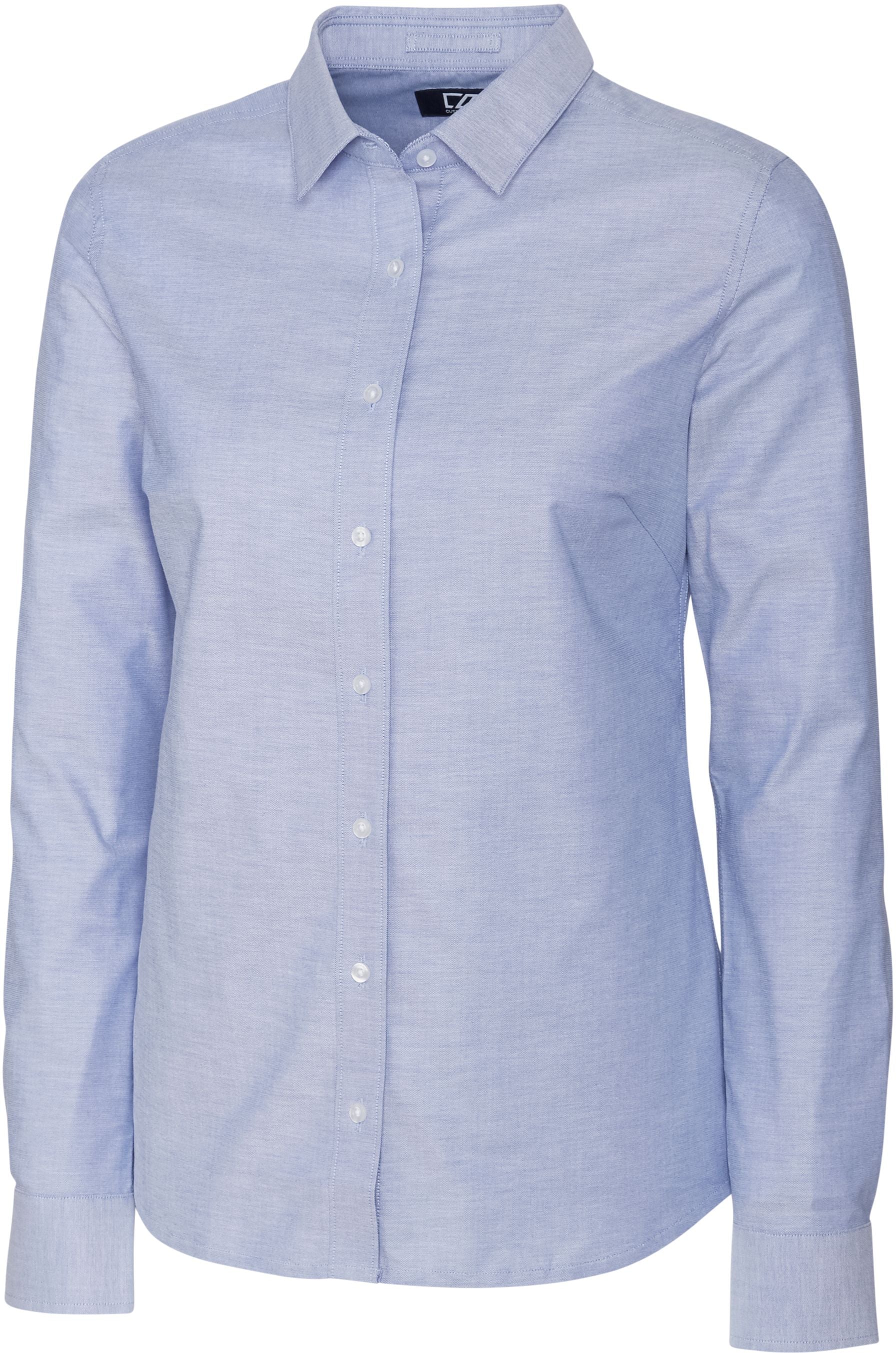 OUTLET-Cutter & Buck Ladies Long Sleeve Stretch Oxford