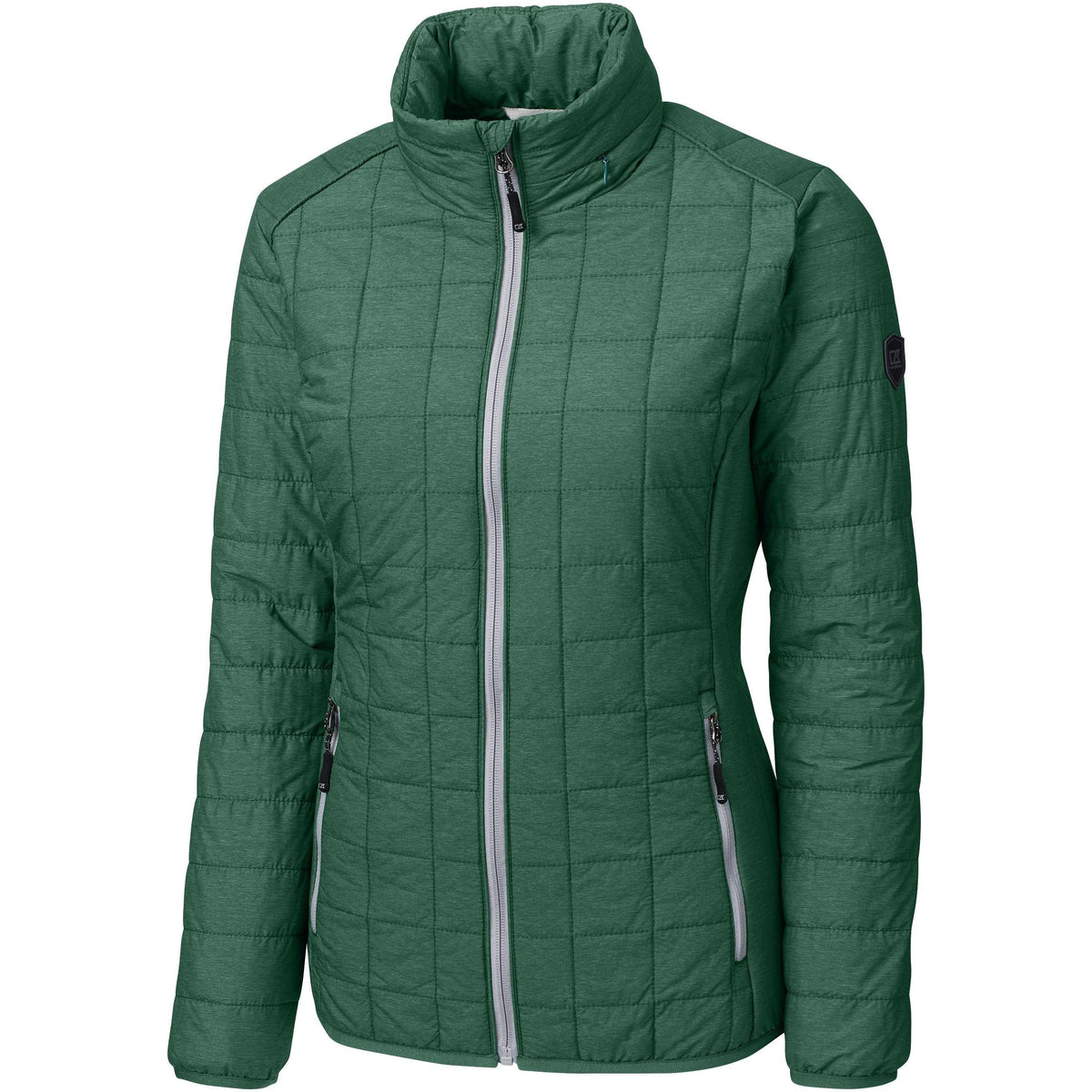 no-logo Cutter & Buck Women's Rainier Jacket-Ladies Jackets-Cutter&Buck-Hunter Melange-XS-Thread Logic