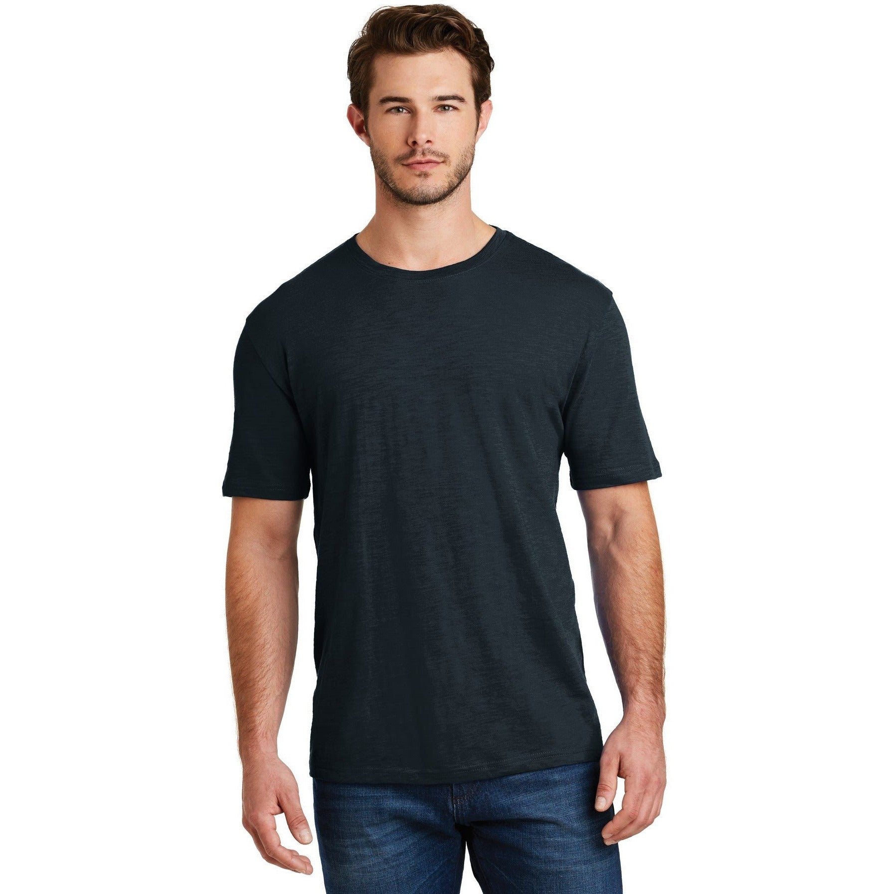 no-logo CLOSEOUT - District Super Slub Tee-District-New Navy-XS-Thread Logic