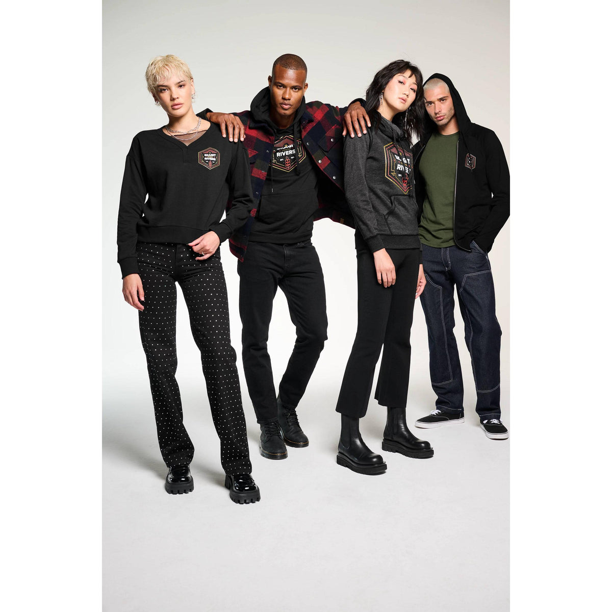 no-logo District Women's Lightweight Fleece Hoodie-Hoodies-District-Thread Logic