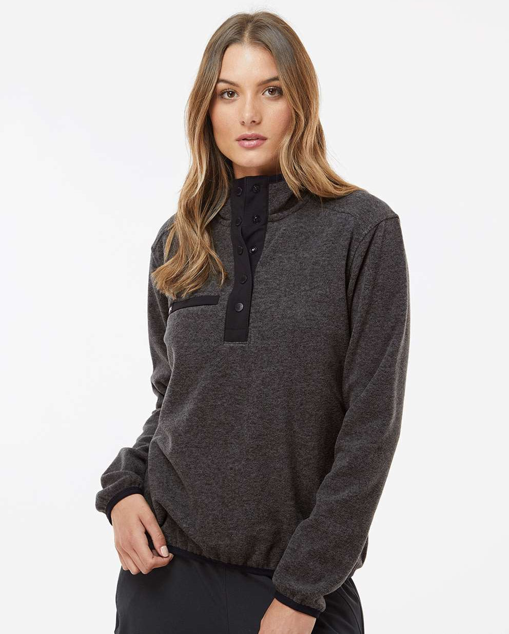 no-logo DRI Duck Ladies Aspen Mélange Mountain Fleece Pullover-Ladies Layering-Dri Duck-Thread Logic