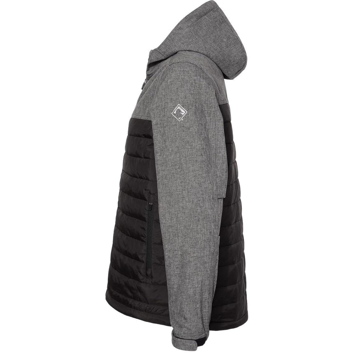 no-logo DRI Duck Pinnacle Puffer Body Softshell Hooded Jacket-Men's Jackets-Dri Duck-Thread Logic
