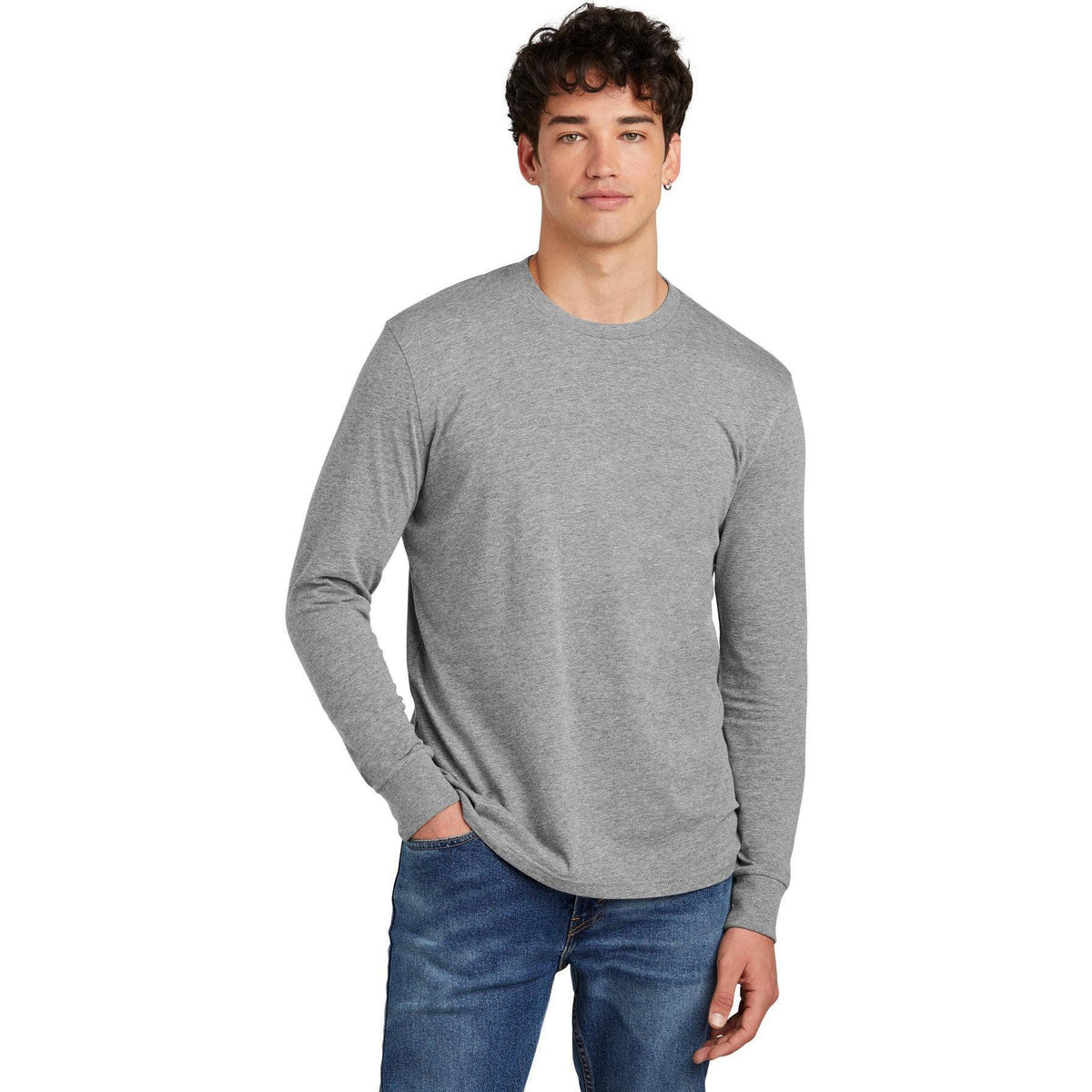 no-logo District Perfect Blend CVC Long Sleeve Tee-District-Thread Logic