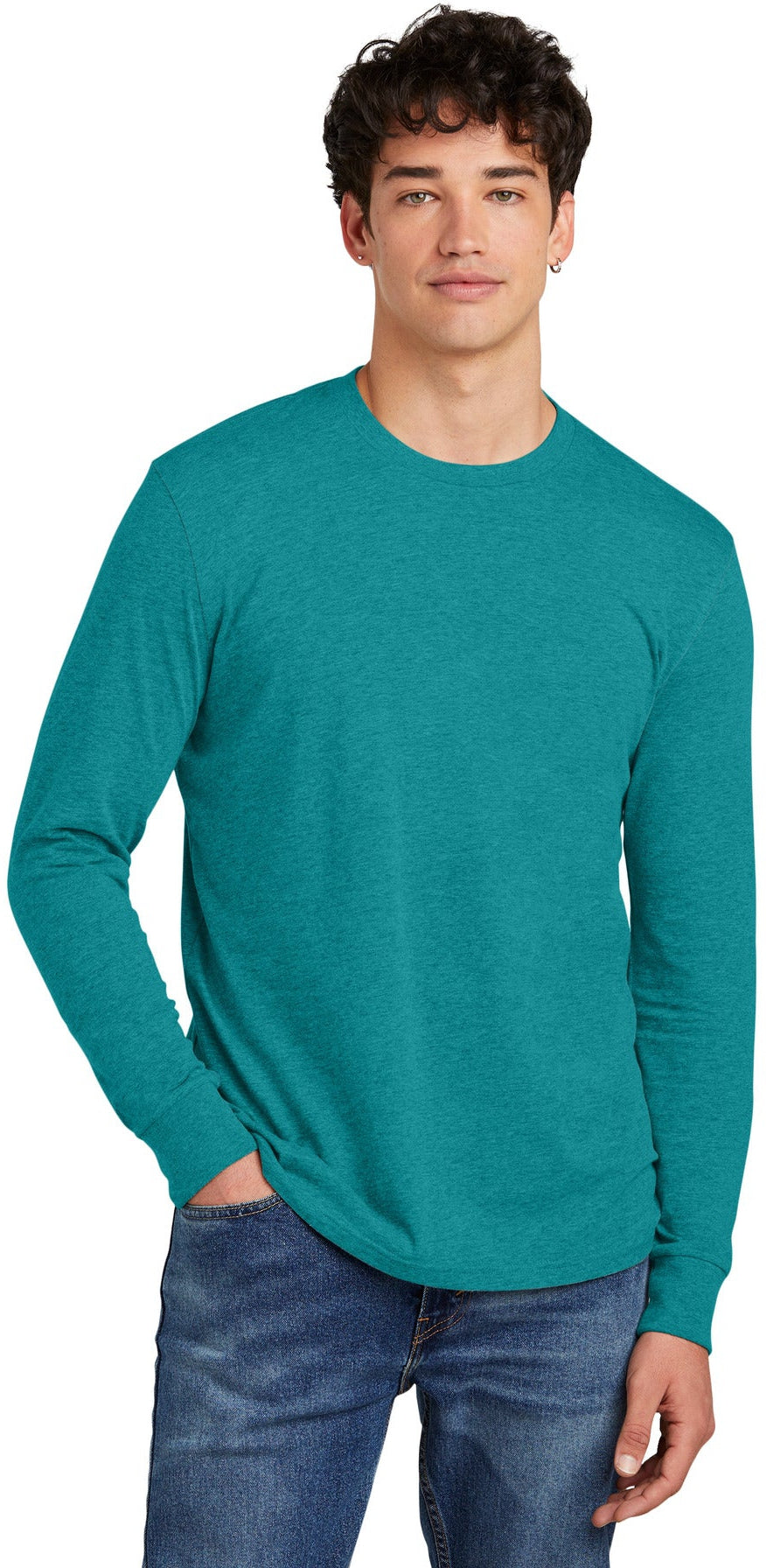 no-logo District Perfect Blend CVC Long Sleeve Tee-District-Thread Logic