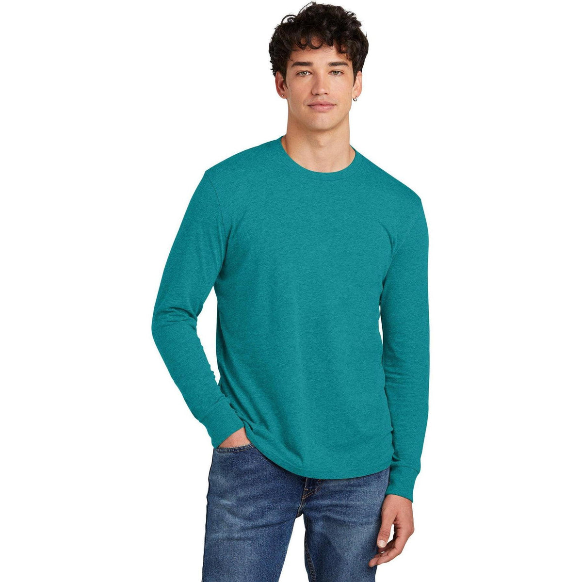 no-logo District Perfect Blend CVC Long Sleeve Tee-District-Thread Logic