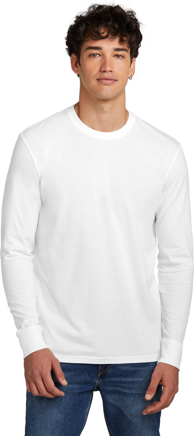 no-logo District Perfect Blend CVC Long Sleeve Tee-District-Thread Logic