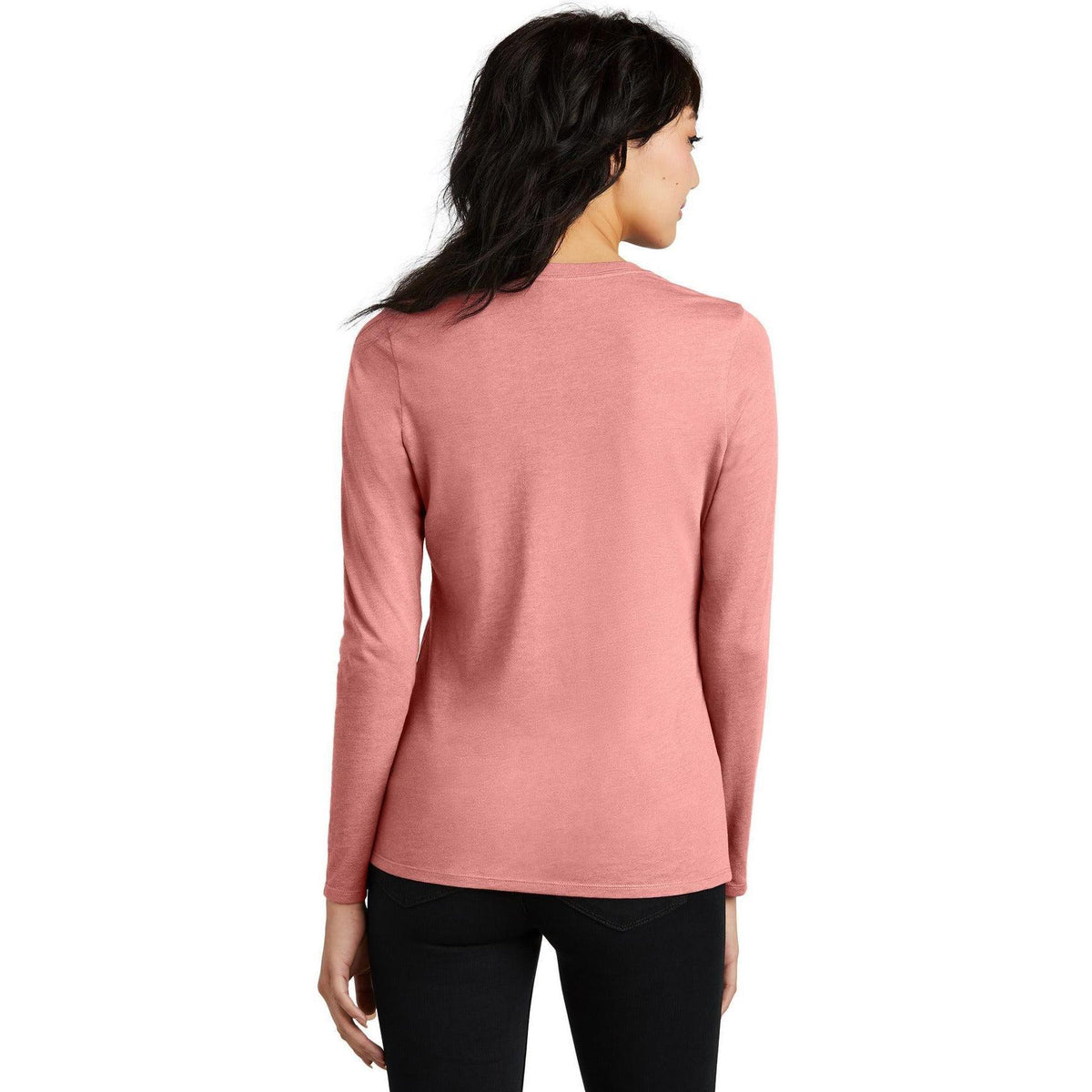 no-logo District Women's Perfect Blend CVC Long Sleeve Tee-District-Thread Logic