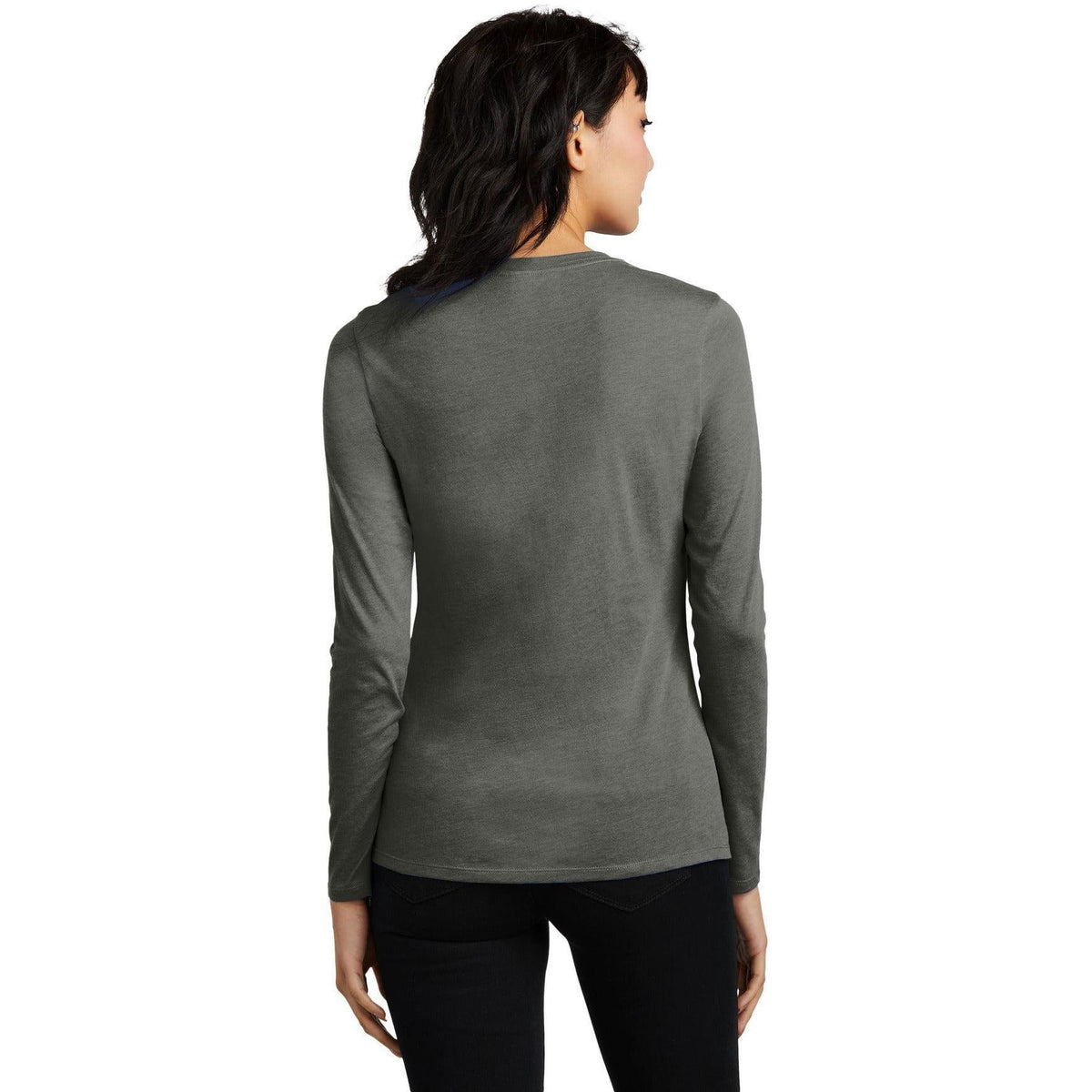 no-logo District Women's Perfect Blend CVC Long Sleeve Tee-District-Thread Logic