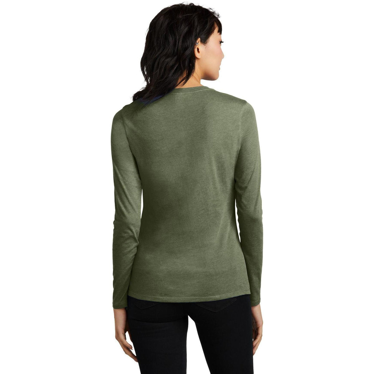 no-logo District Women's Perfect Blend CVC Long Sleeve Tee-District-Thread Logic