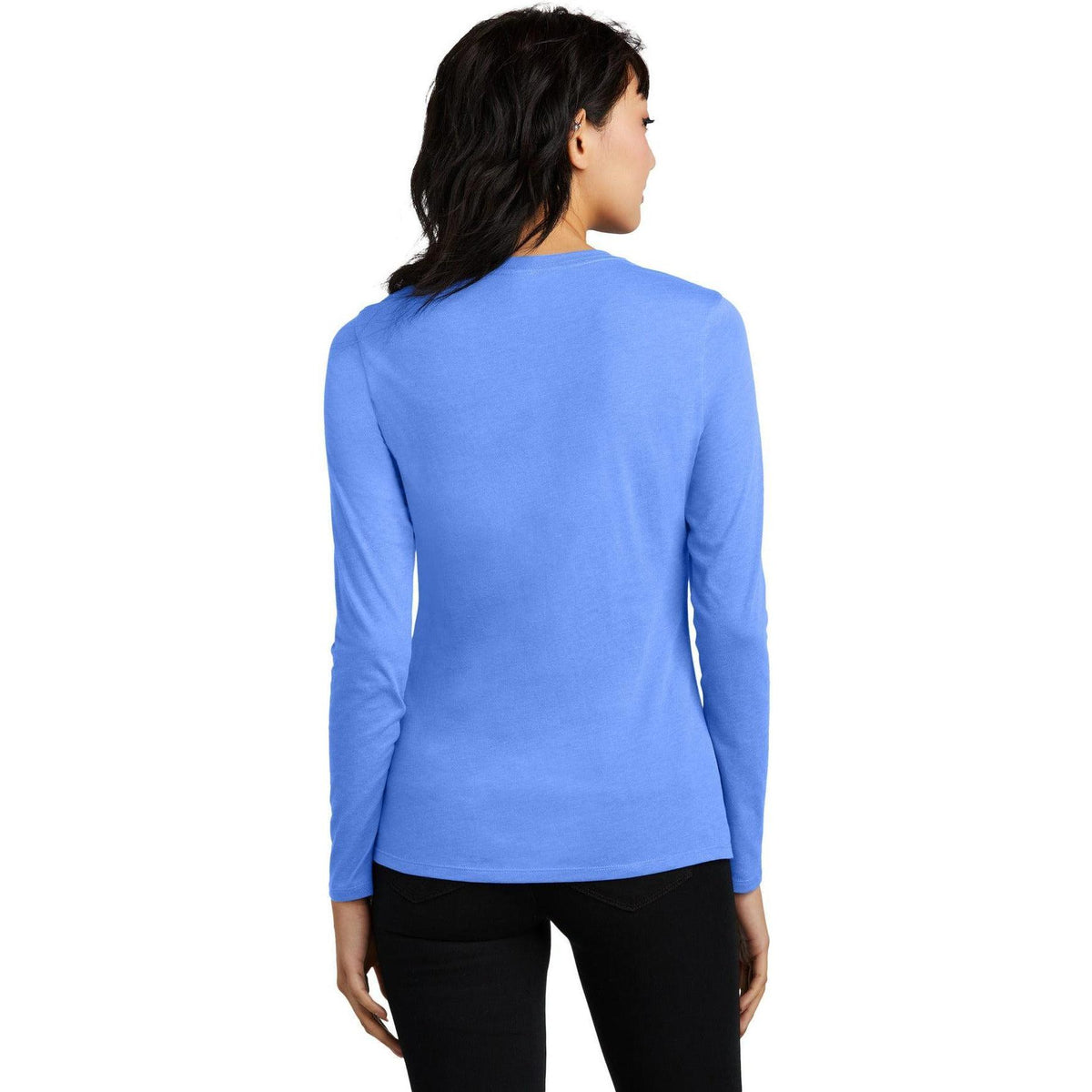 no-logo District Women's Perfect Blend CVC Long Sleeve Tee-District-Thread Logic