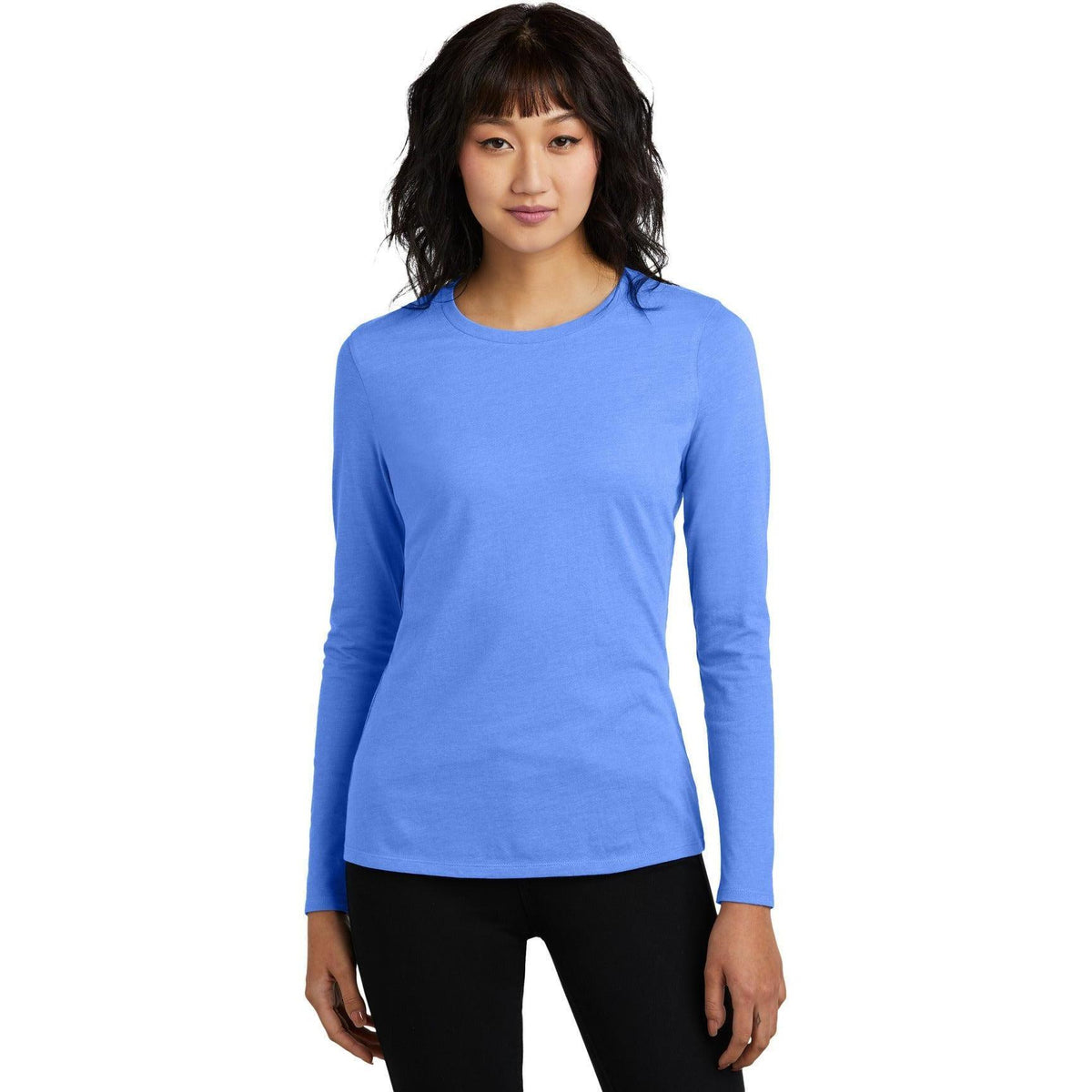 no-logo District Women's Perfect Blend CVC Long Sleeve Tee-District-Thread Logic