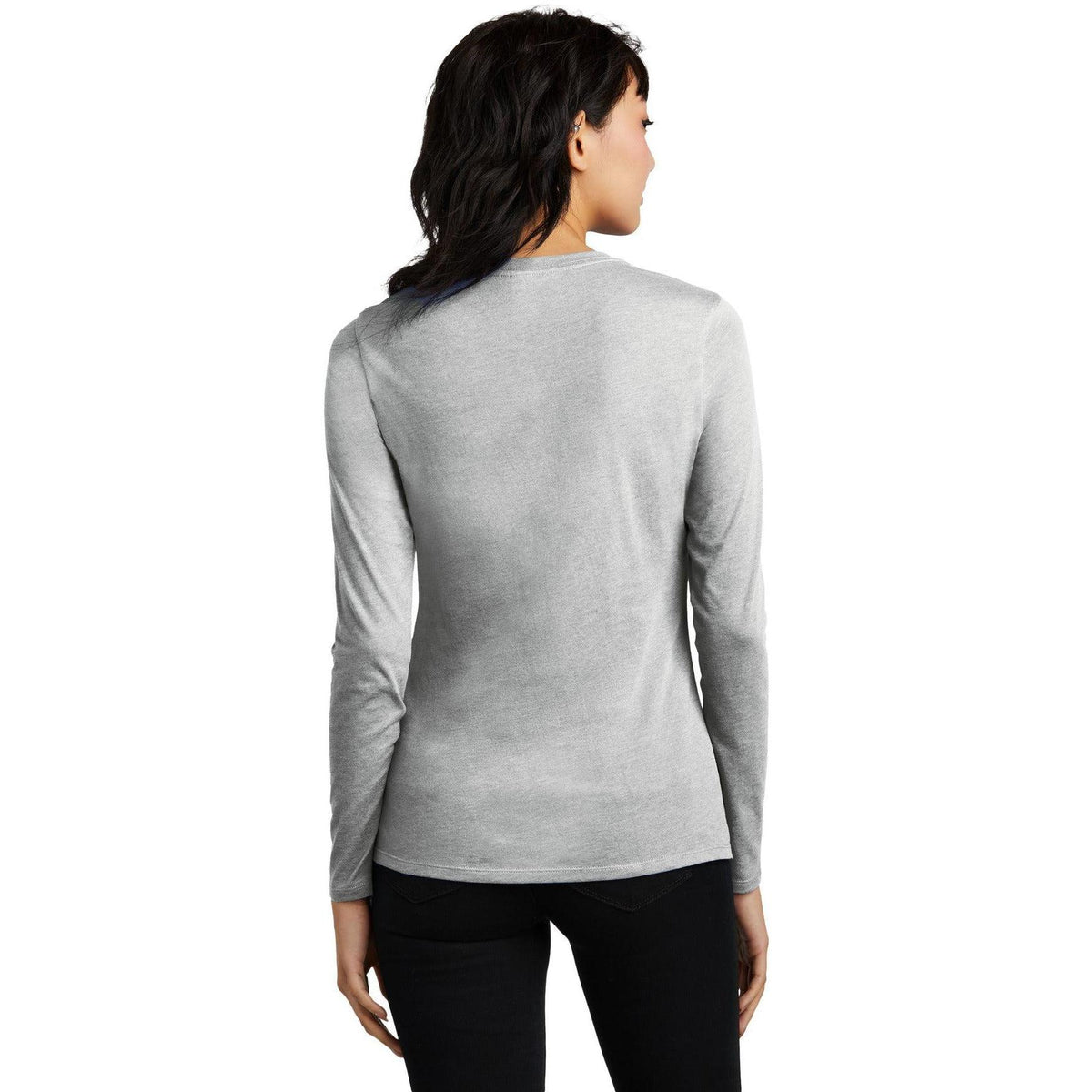 no-logo District Women's Perfect Blend CVC Long Sleeve Tee-District-Thread Logic