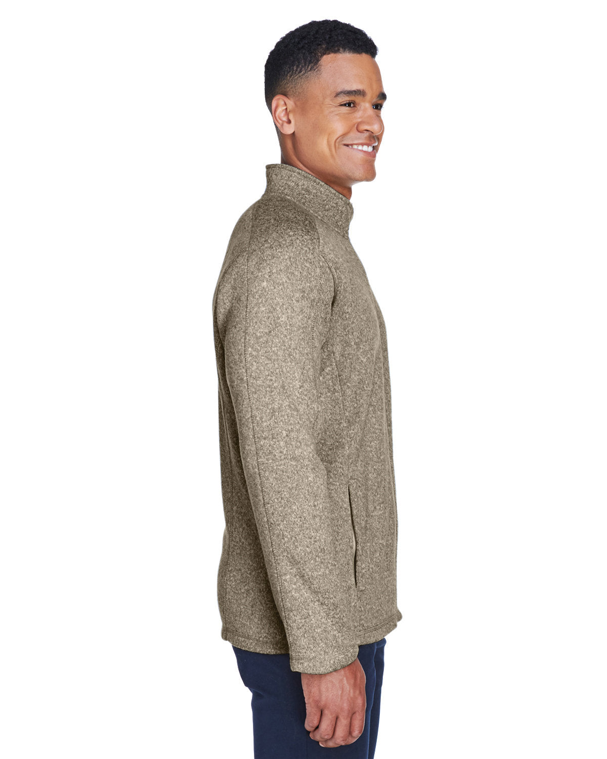 no-logo Devon & Jones Bristol Full-Zip Sweater Fleece Jacket-Men's Jackets-Devon&Jones-Thread Logic