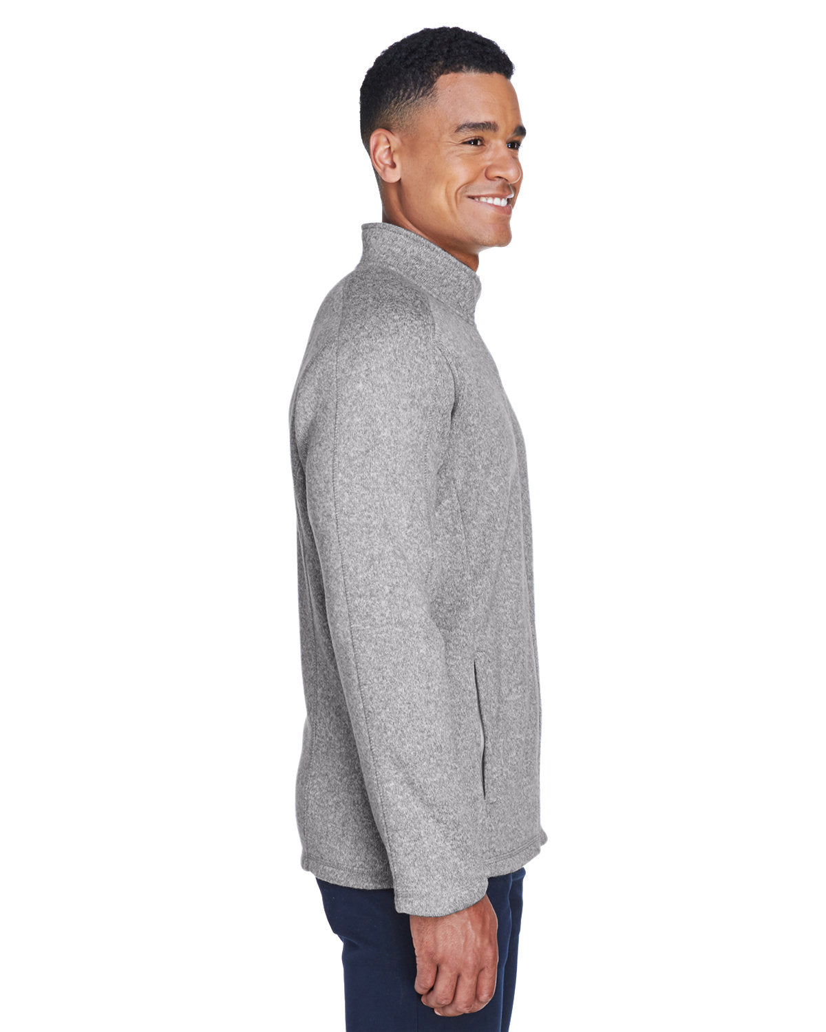 no-logo Devon & Jones Bristol Full-Zip Sweater Fleece Jacket-Men's Jackets-Devon&Jones-Thread Logic