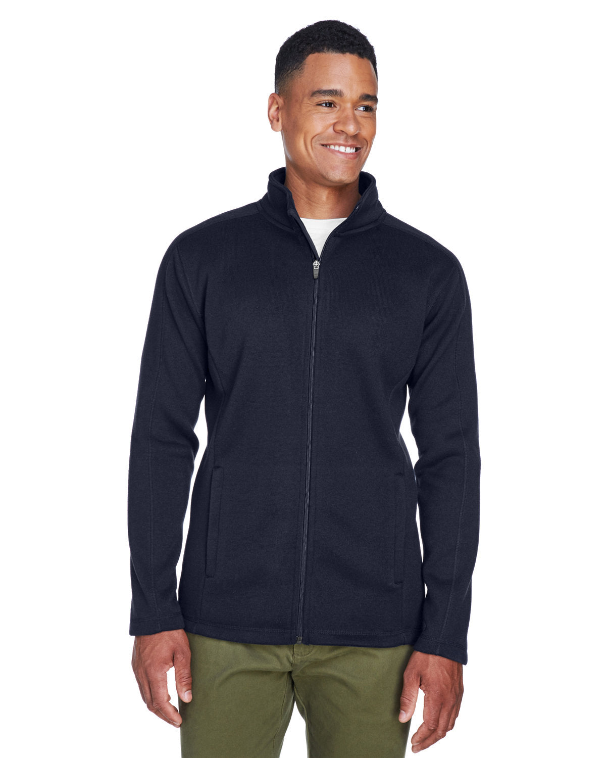 Devon & Jones Bristol Full-Zip Sweater Fleece Jacket-Men's Jackets-Devon&Jones-Navy-S-Thread Logic