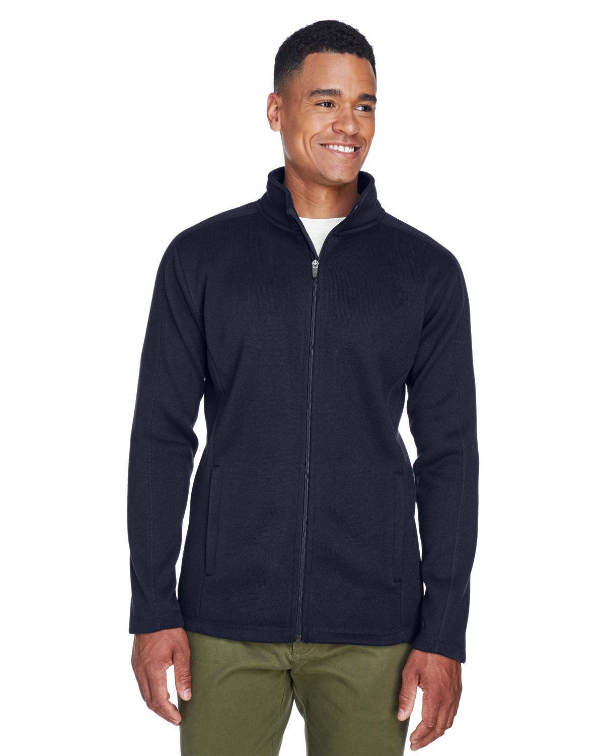 Devon & Jones Bristol Full-Zip Sweater Fleece Jacket-Men's Jackets-Devon&Jones-Navy-S-Thread Logic