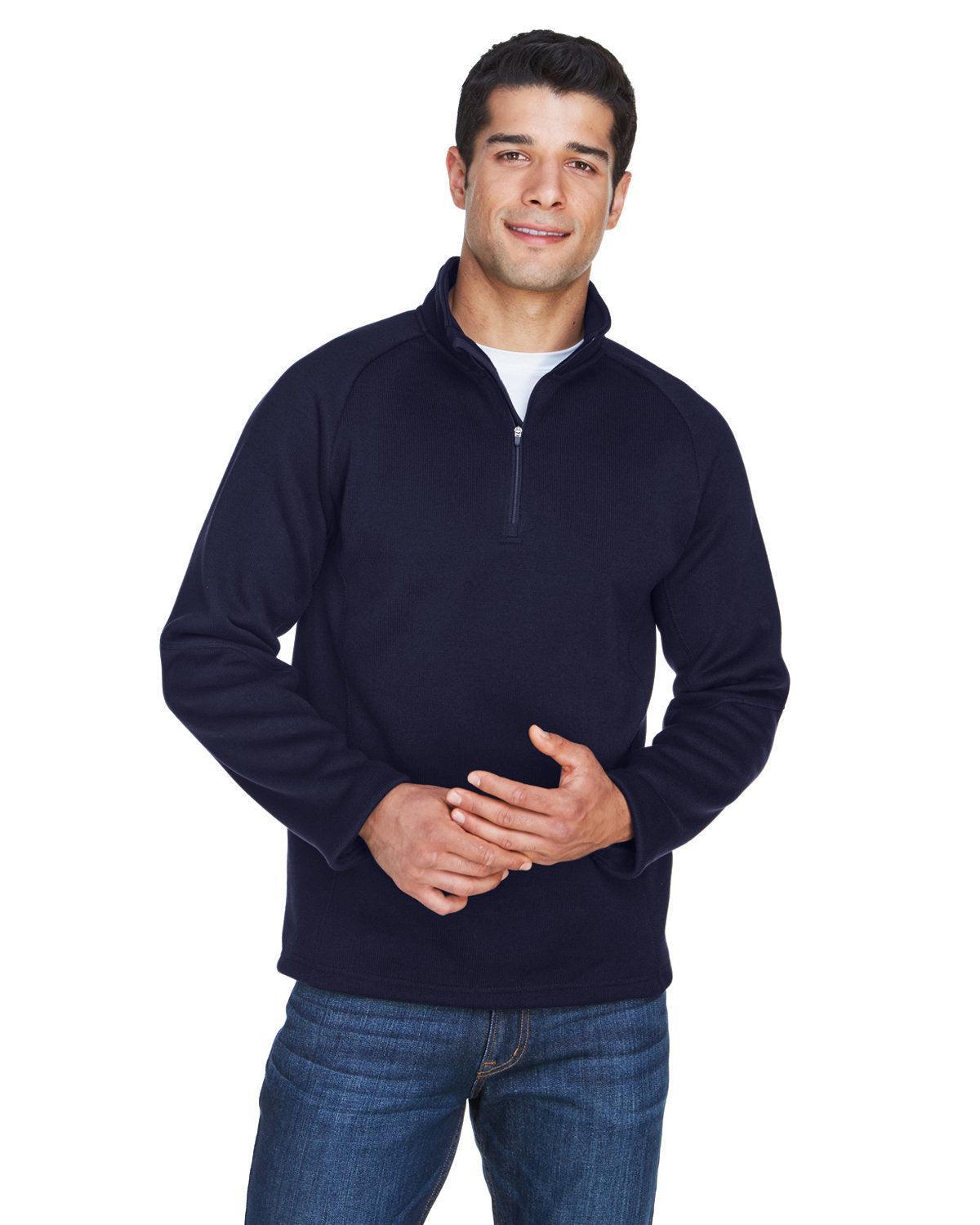 Devon & Jones Bristol Sweater Fleece Quarter-Zip-Men's Layering-Devon&Jones-Navy-S-Thread Logic