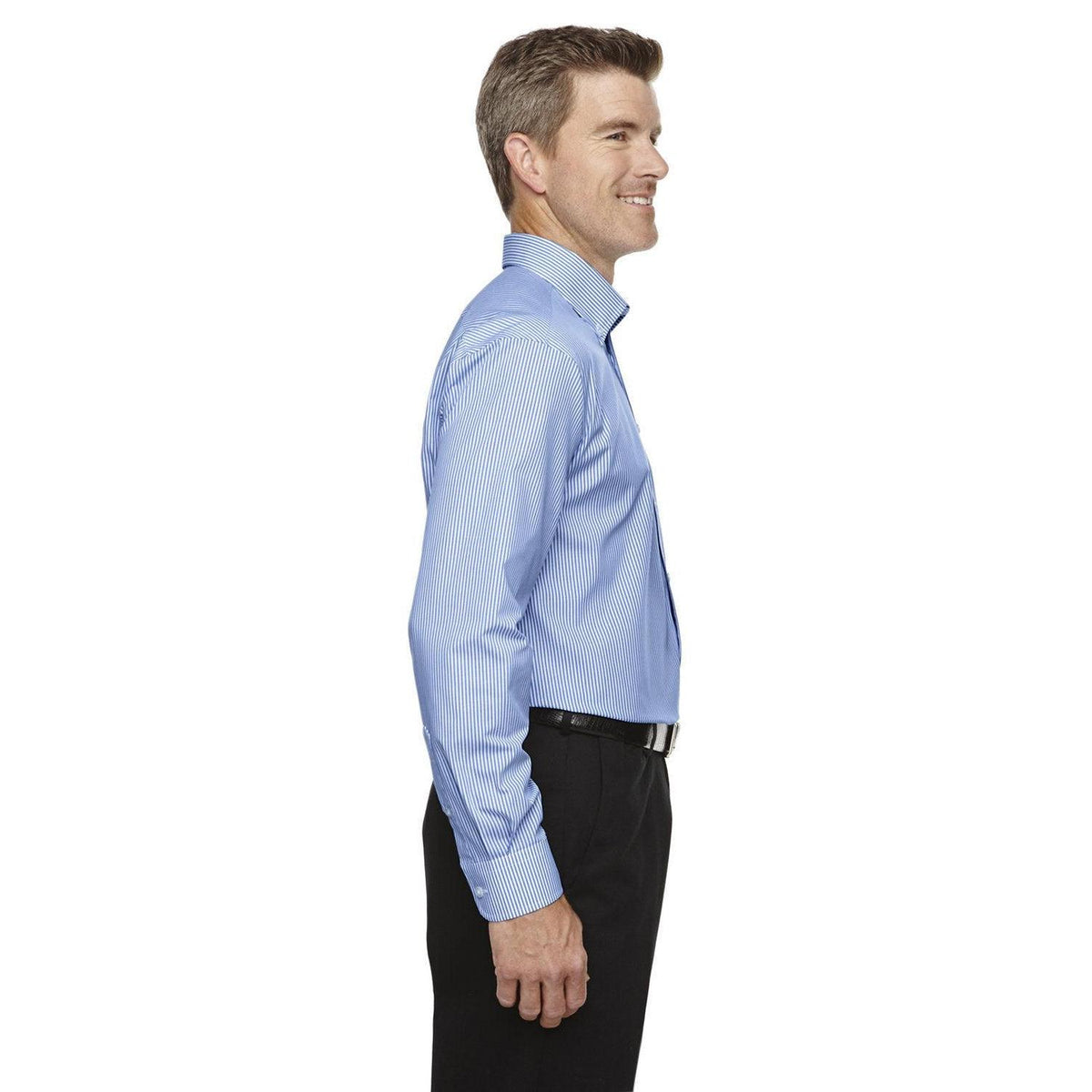 no-logo Devon & Jones Crown Woven Banker Stripe-Men's Dress Shirts-Devon&Jones-Thread Logic