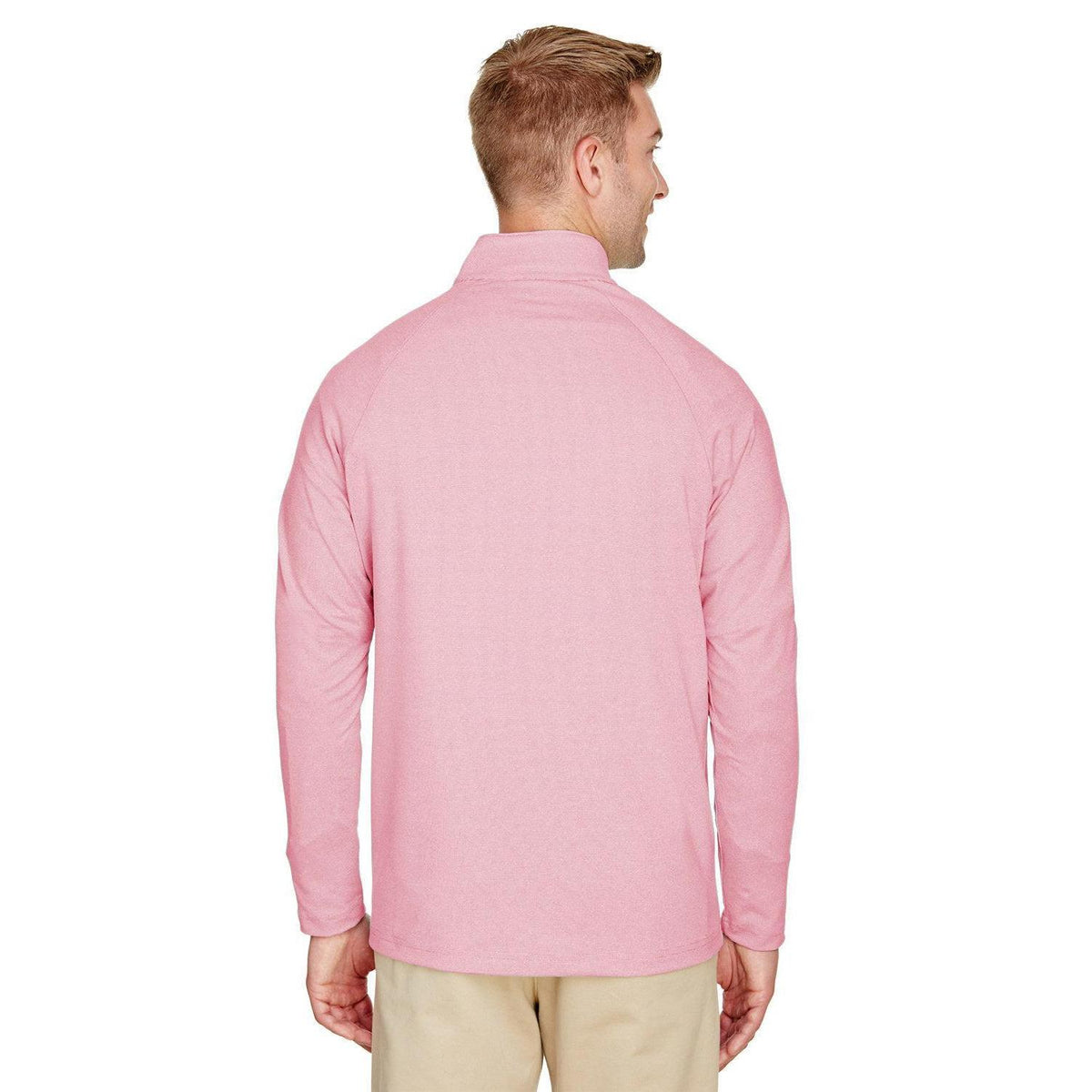 no-logo Devon & Jones CrownLux Performance Clubhouse Micro-Stripe Quarter-Zip-Men's Layering-Devon&Jones-Thread Logic