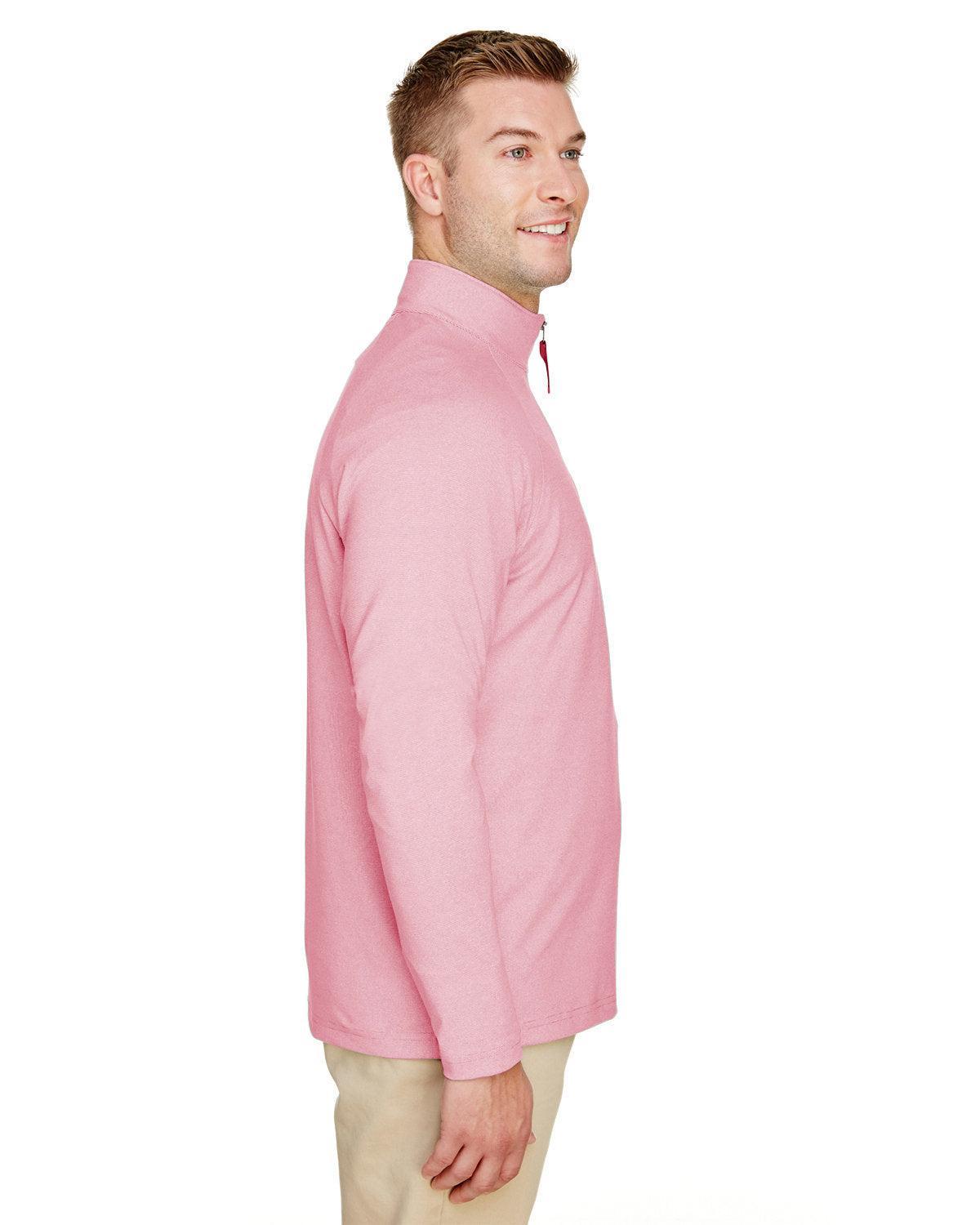 no-logo Devon & Jones CrownLux Performance Clubhouse Micro-Stripe Quarter-Zip-Men's Layering-Devon&Jones-Thread Logic