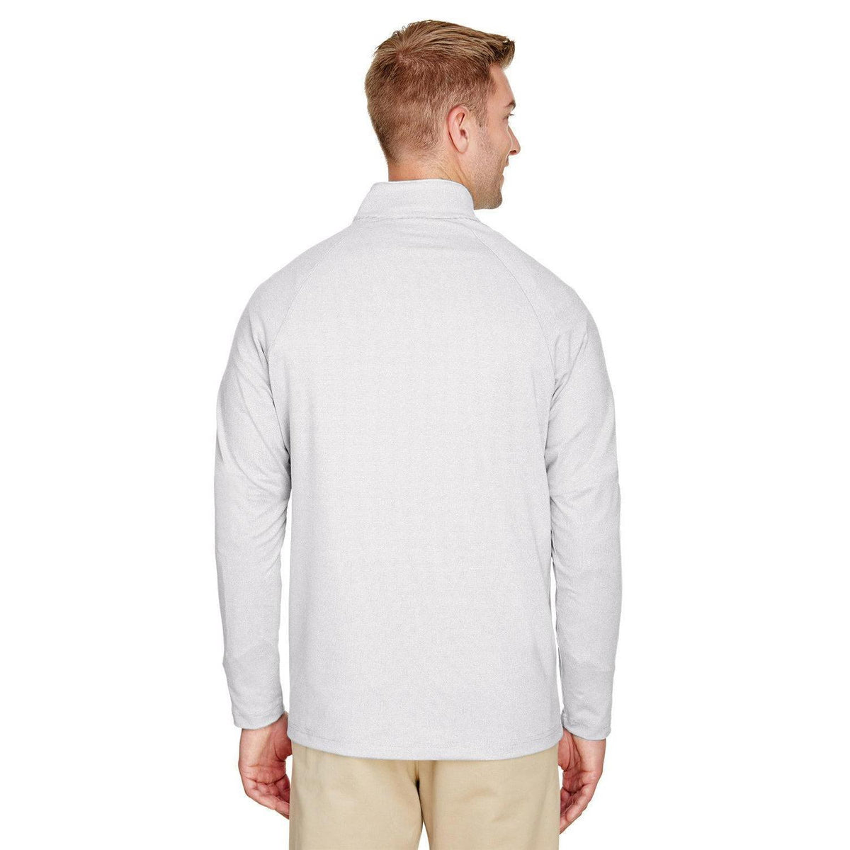 no-logo Devon & Jones CrownLux Performance Clubhouse Micro-Stripe Quarter-Zip-Men's Layering-Devon&Jones-Thread Logic