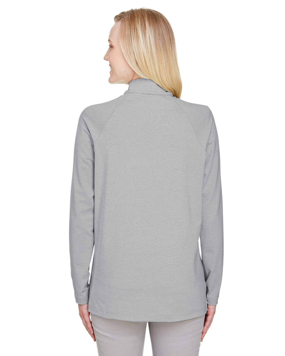no-logo Devon & Jones CrownLux Performance Ladies Clubhouse Micro-Stripe Quarter-Zip-Ladies Layering-Devon&Jones-Thread Logic